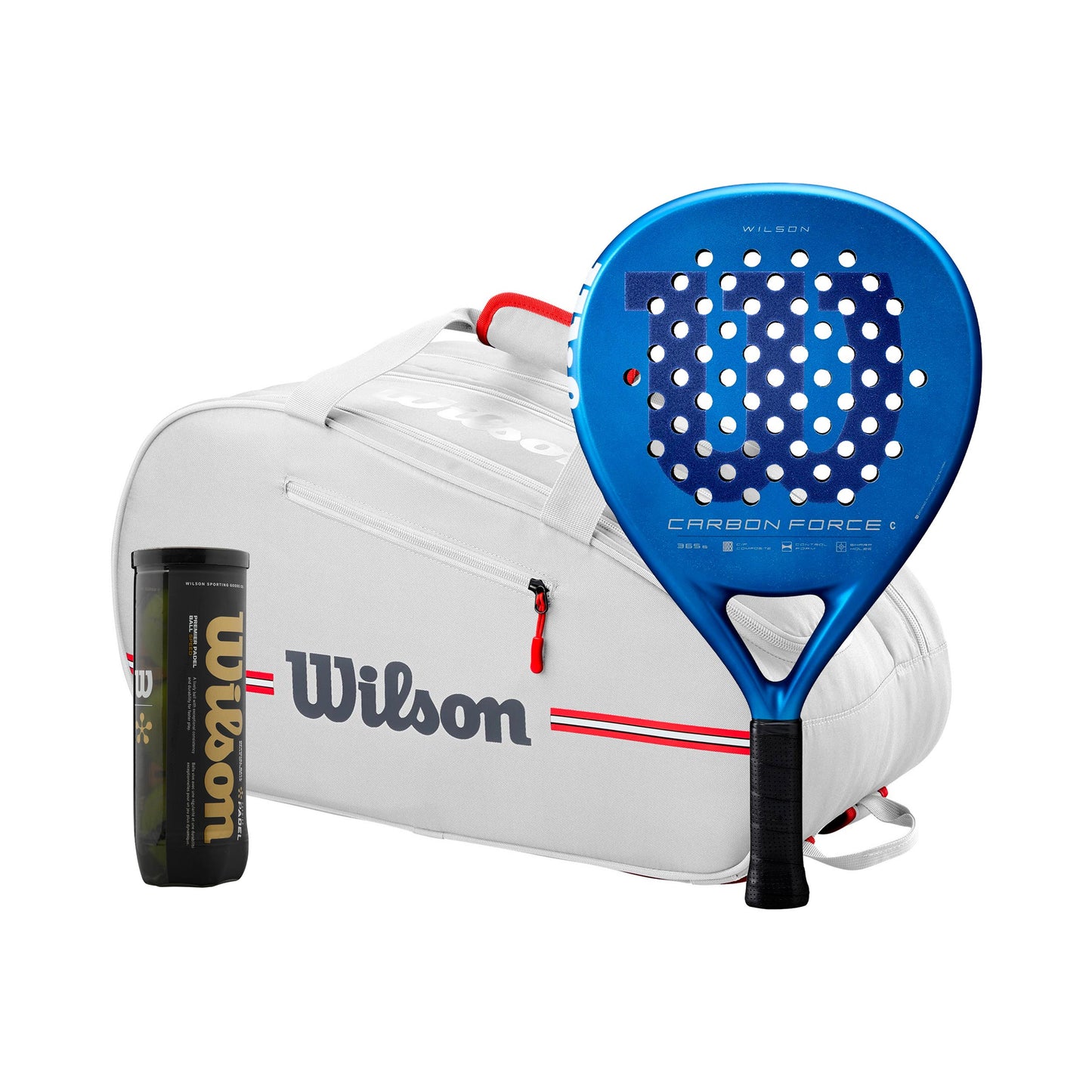 Wilson Carbon Force C Plus racketväska, Plus bollrör Wilson Carbon Force C Plus racketväska, Plus bollrör