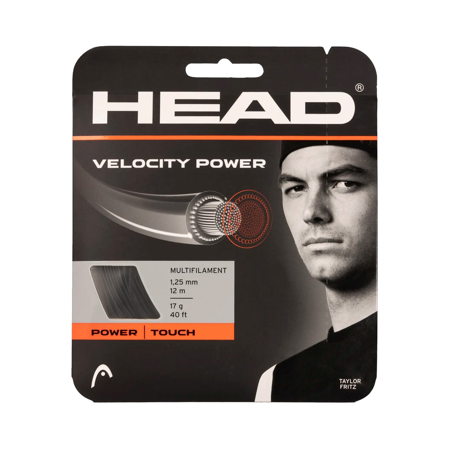 HEAD Velocity MLT Power Strängset 12m - svart HEAD Velocity MLT Power Strängset 12m - svart