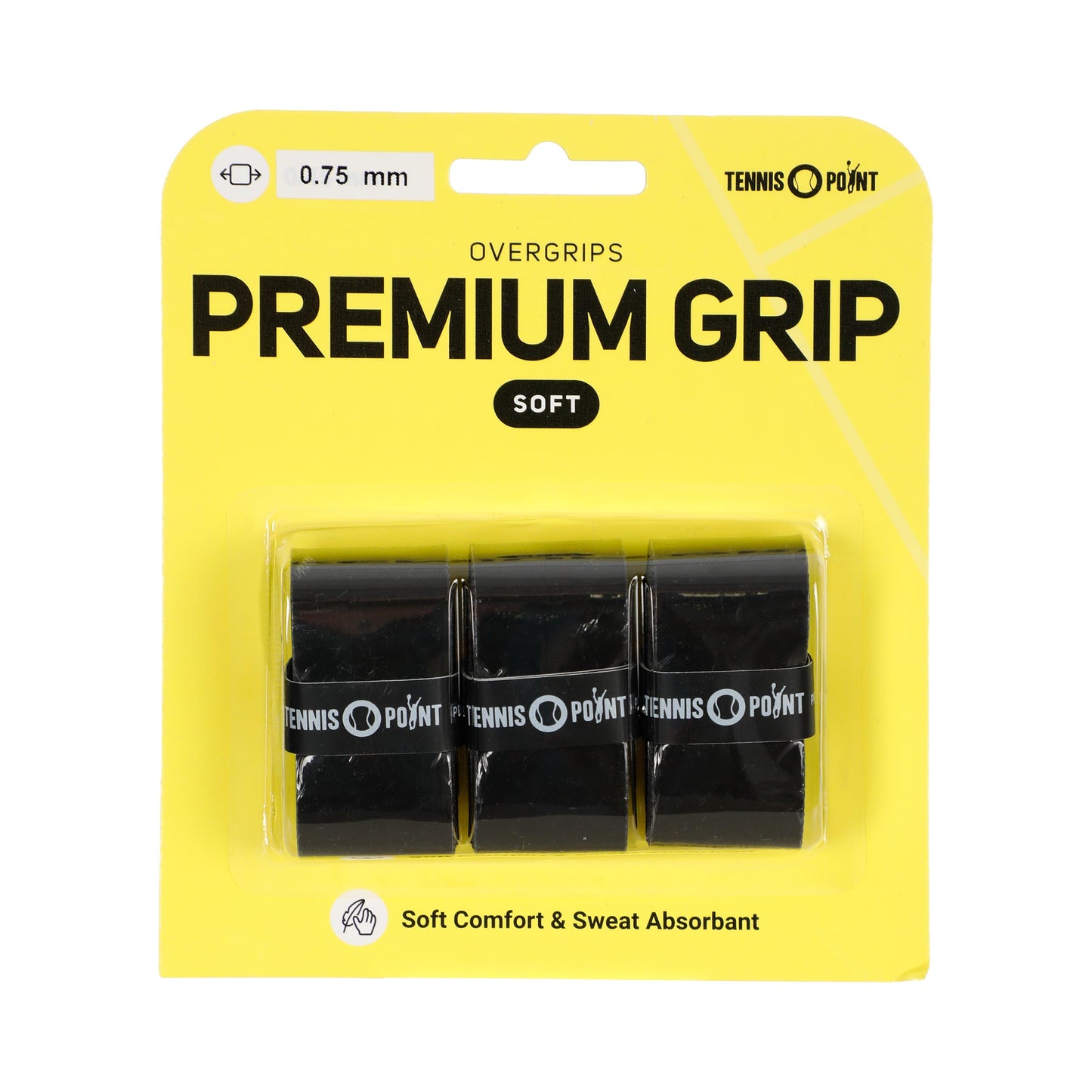 Tennis-Point Premium Soft 3-pack - svart Tennis-Point Premium Soft 3-pack - svart