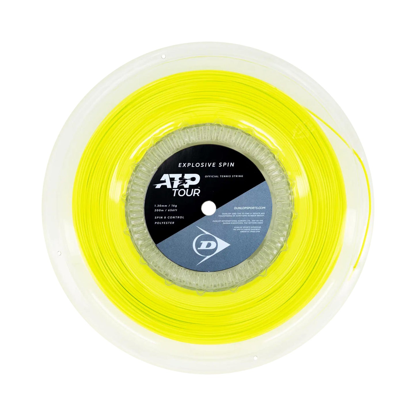 Dunlop Explosive Spin Strängrulle 200m - gul Dunlop Explosive Spin Strängrulle 200m - gul