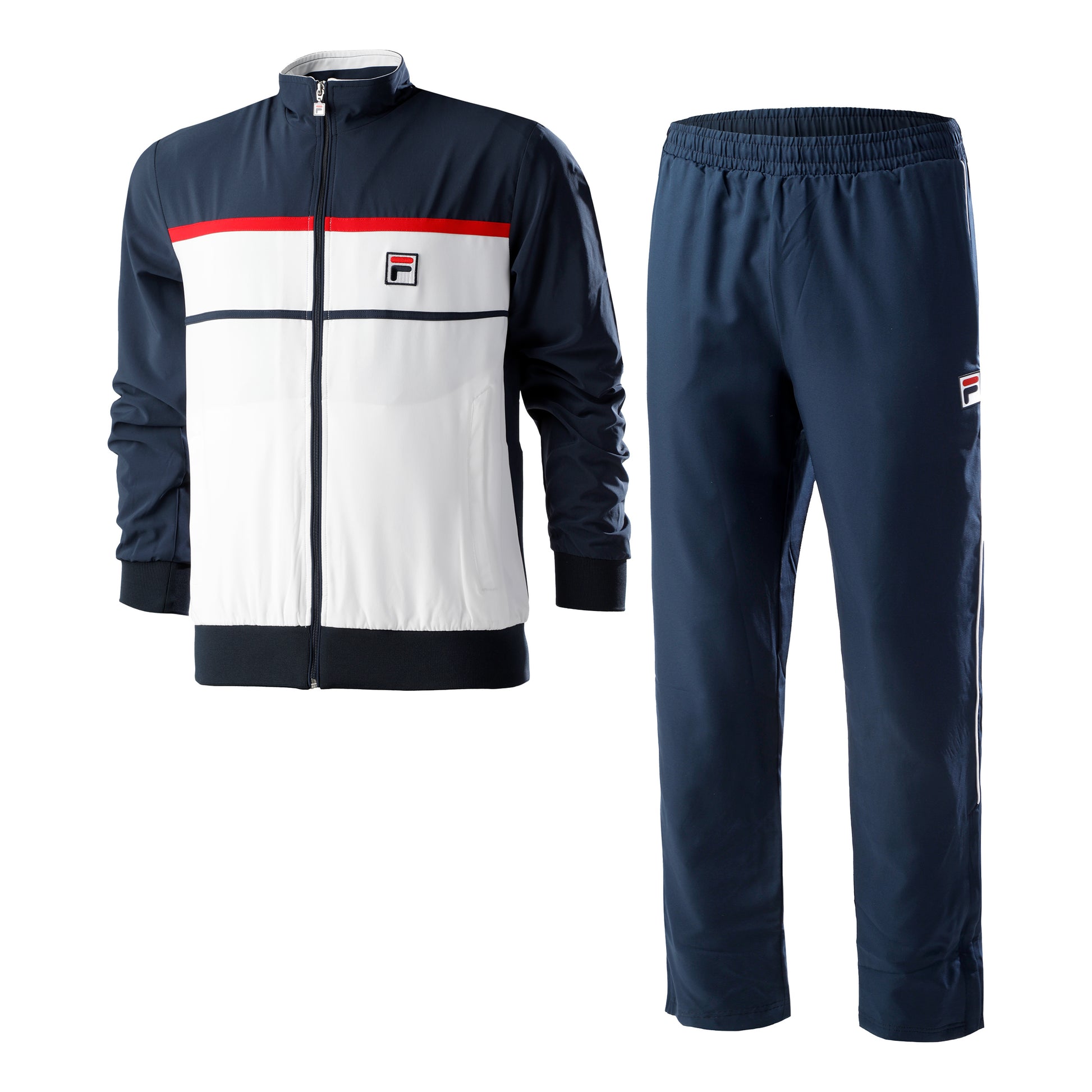 Fila Max Träningsoverall Herrar - mörkblå, vit