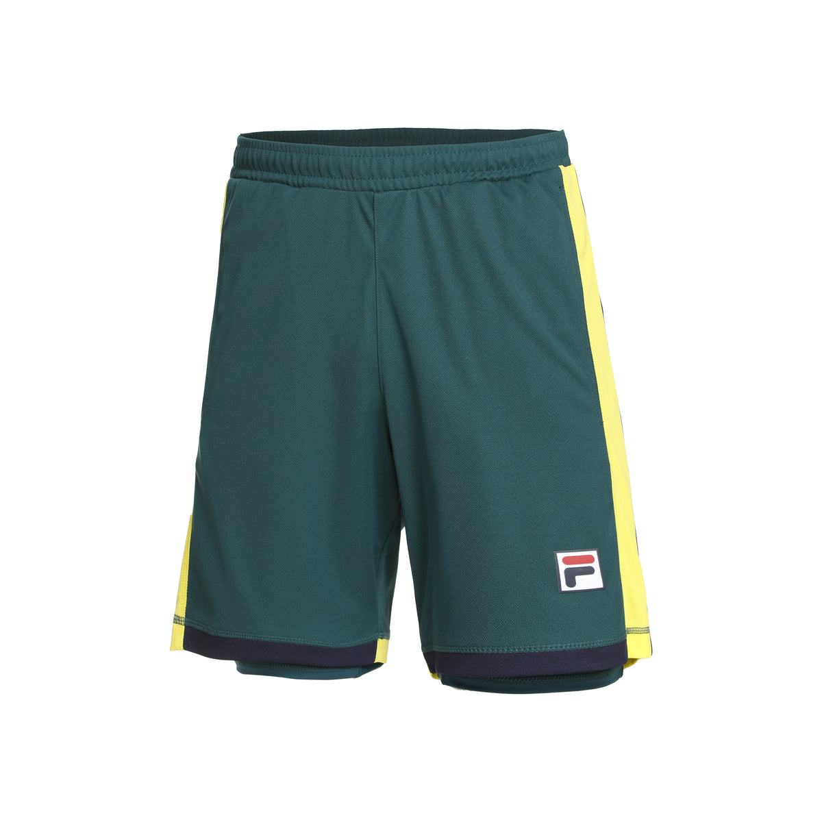 Fila Todd Shorts Herrar - mörkgrön, gul