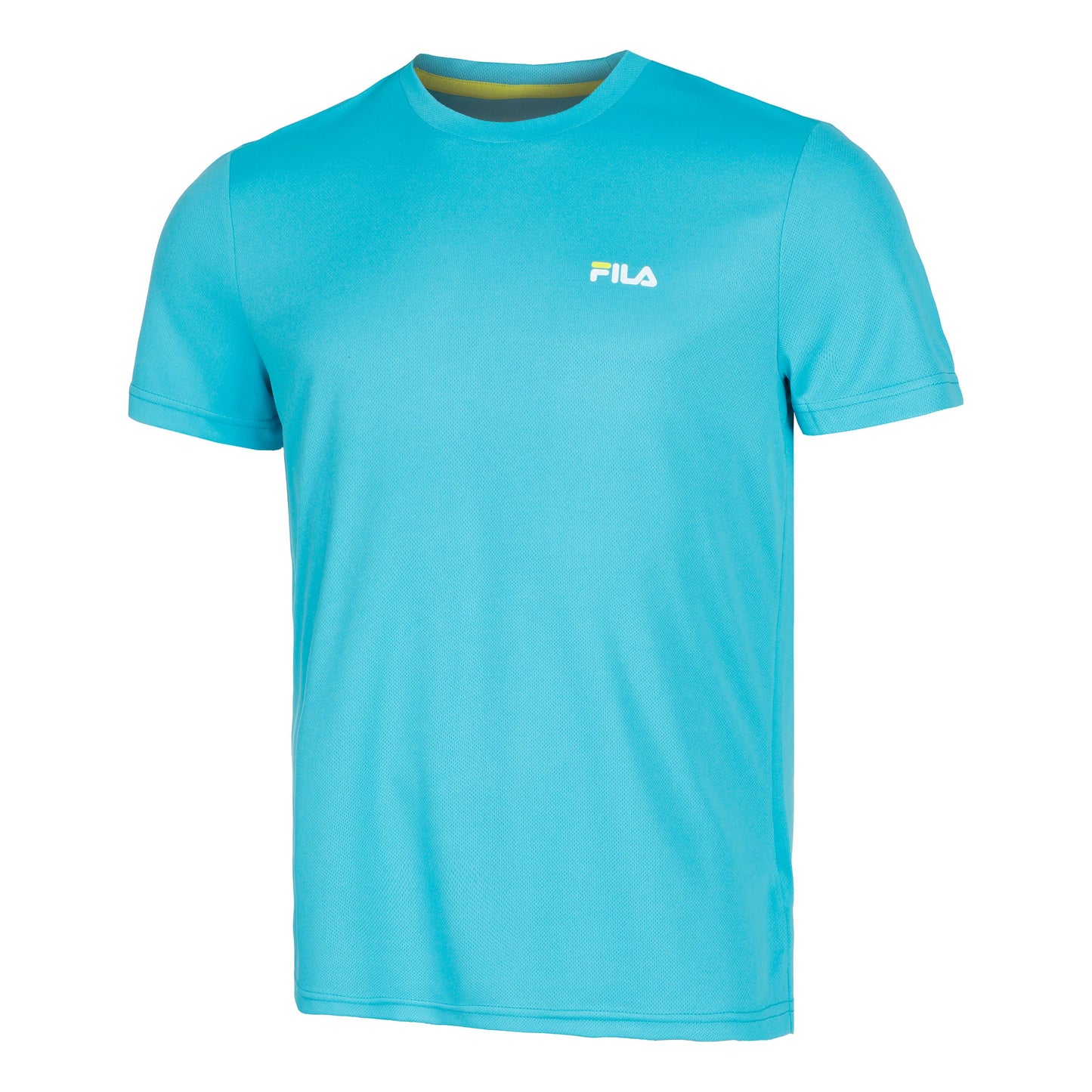 Fila Logo small T-shirt Herrar - turkos, vit