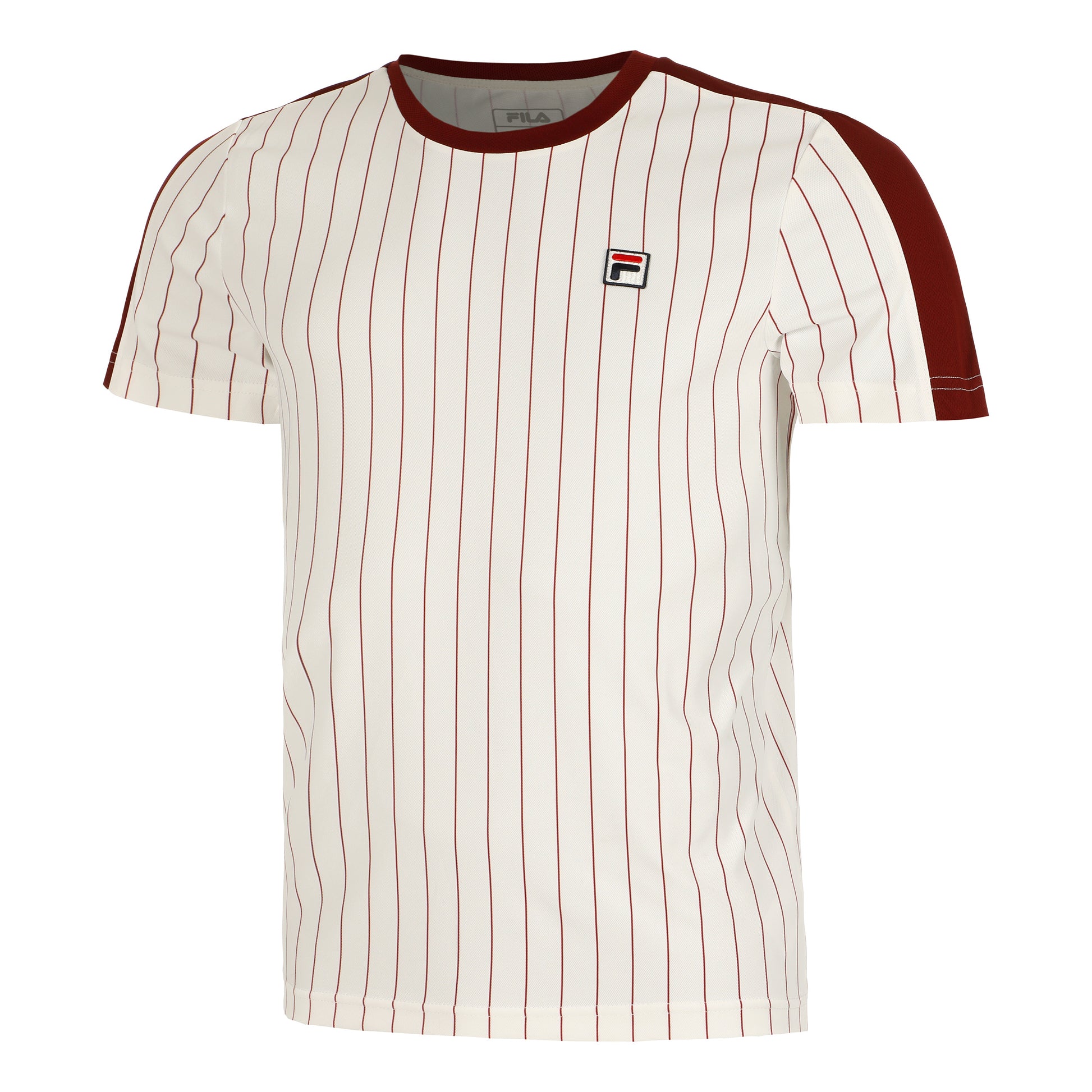 Fila Stripes Jascha 2 T-shirt Herrar-Vit,Mörkröd