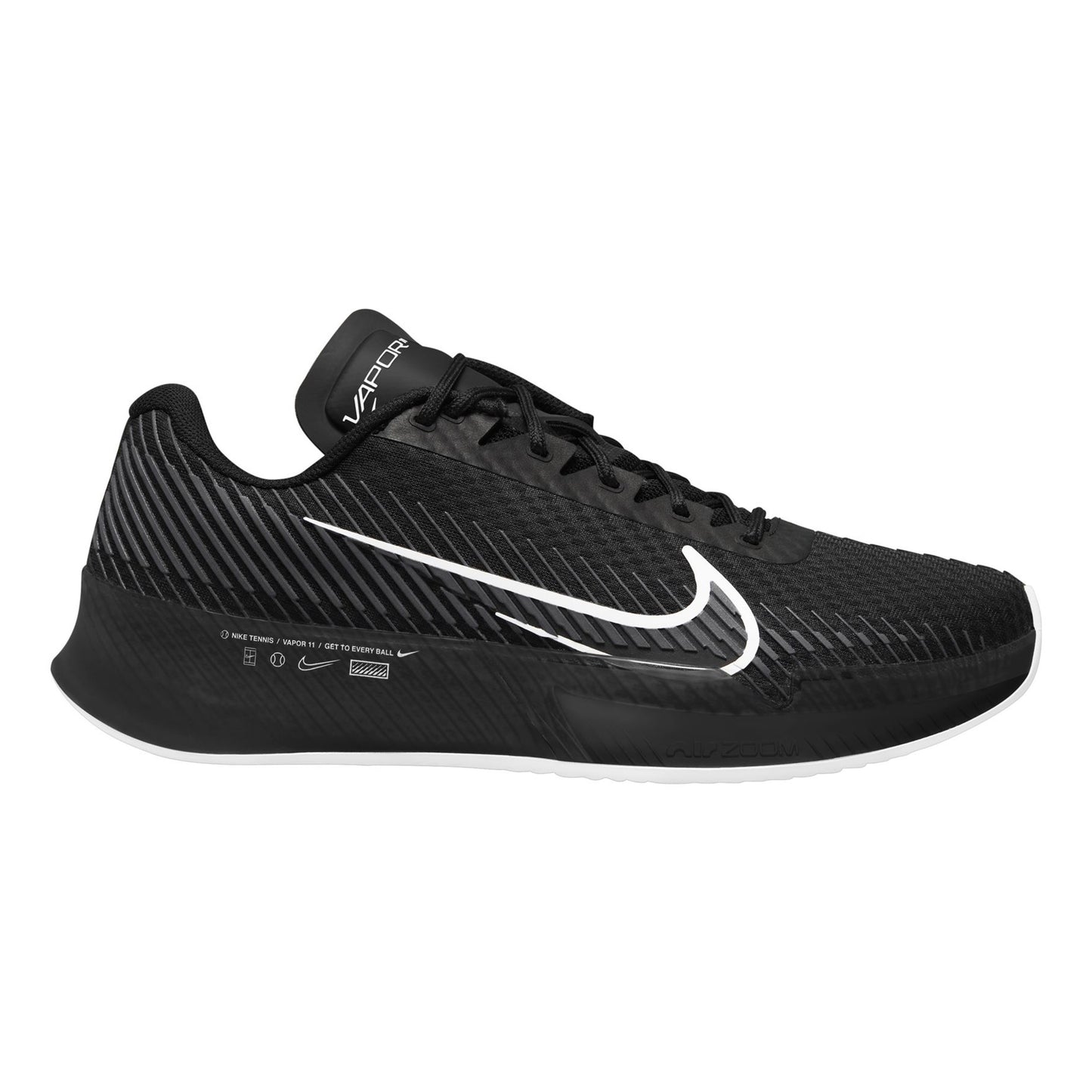 Nike Air Zoom Vapor 11 Sko för grus Herrar - svart, vit