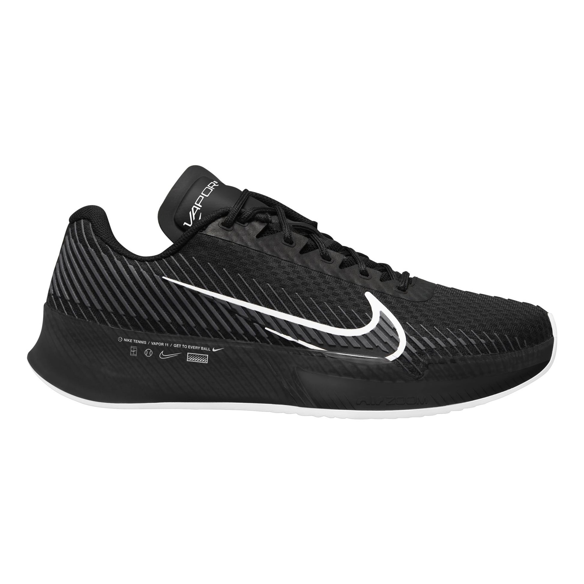 Nike Air Zoom Vapor 11 Sko för grus Herrar - svart, vit