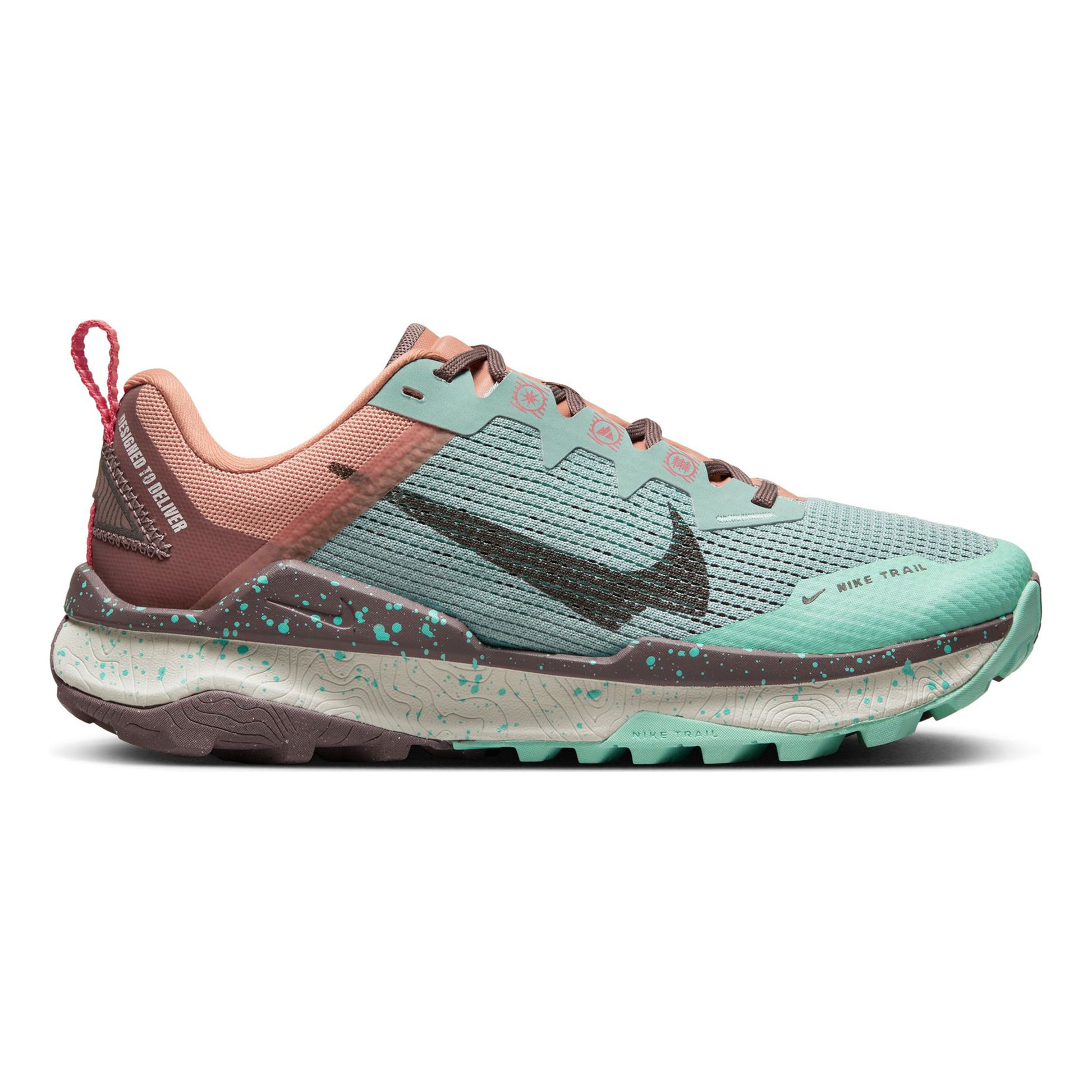 Nike React Wildhorse 8 Terrängsko Damer - petrol, orange
