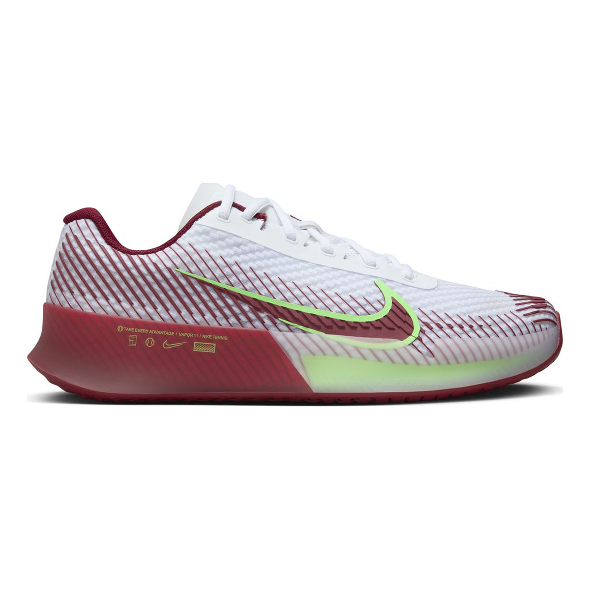 Nike Air Zoom Vapor 11 Allroundsko Herrar - vit, mörkröd
