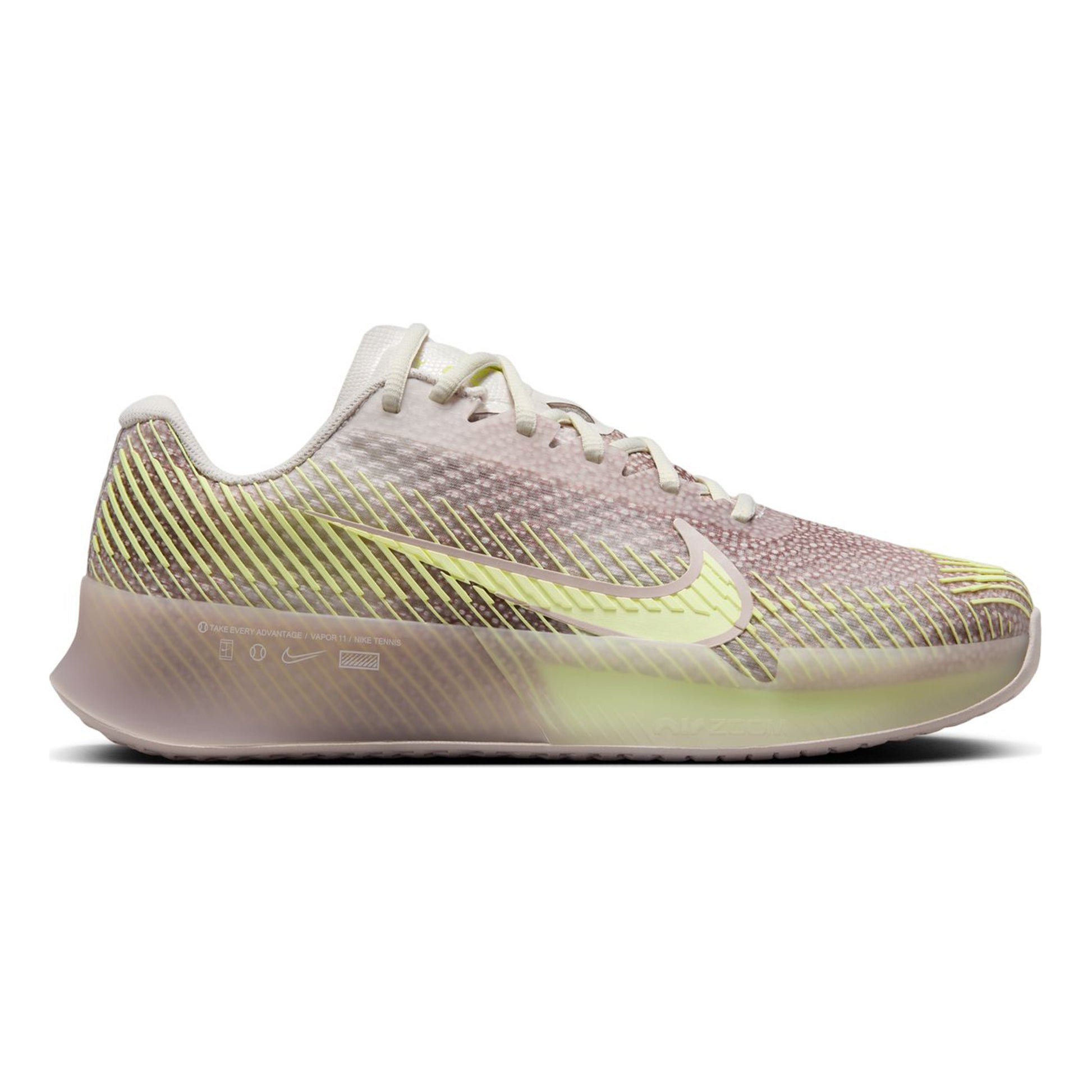 Nike Court Air Zoom Vapor 11 Premium Allroundsko Damer - beige, ljusgrön