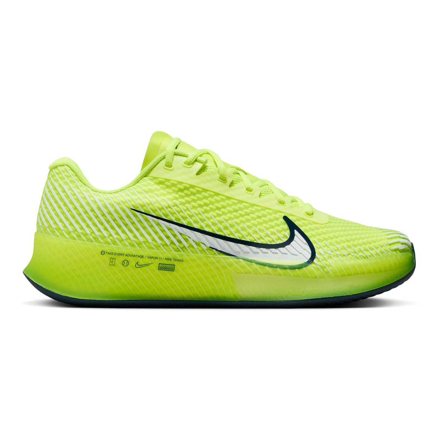 Nike Air Zoom Vapor 11 Sko för grus Herrar - neongul,