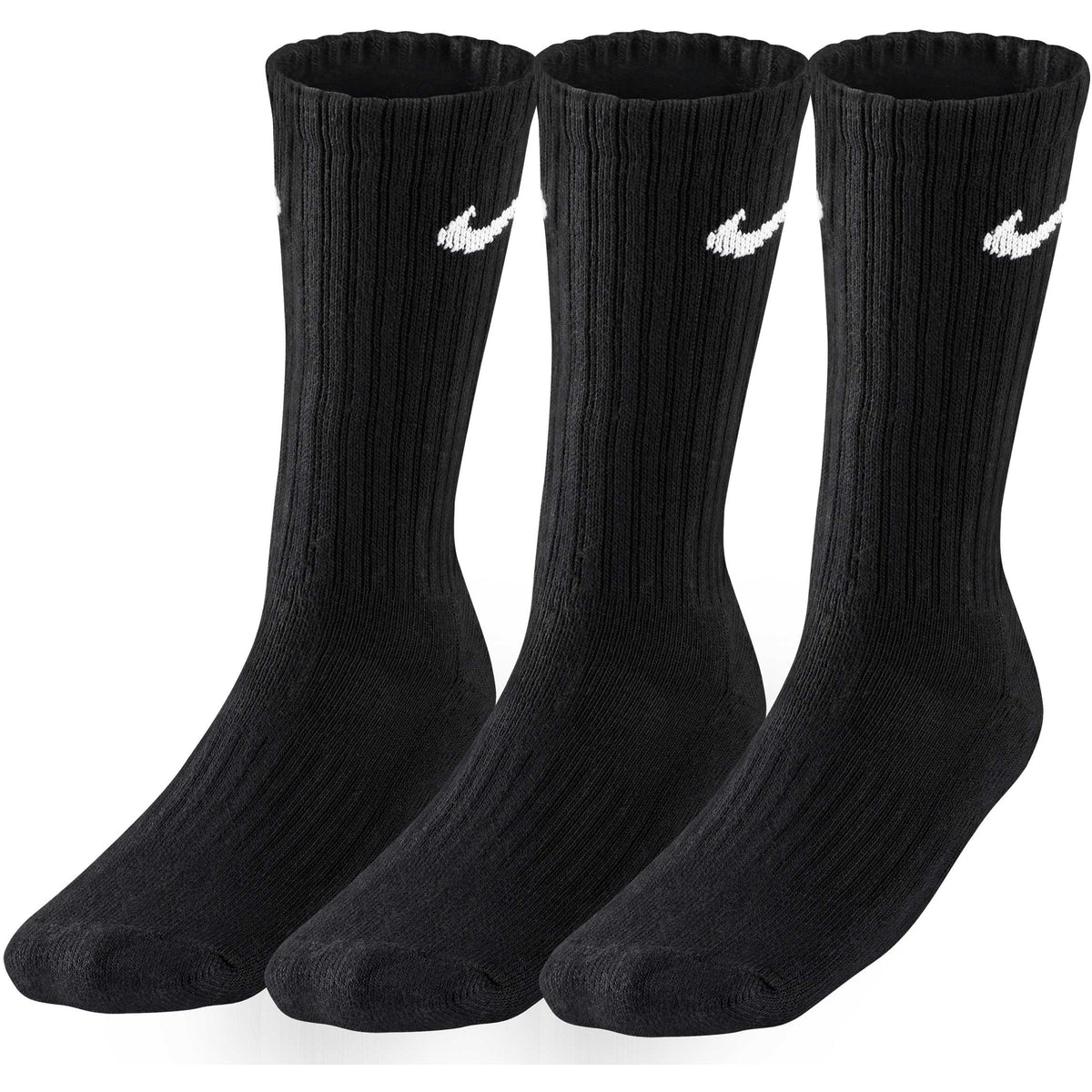 Nike Value Cotton Crew Tennisstrumpor 3-pack Unisex - svart, vit