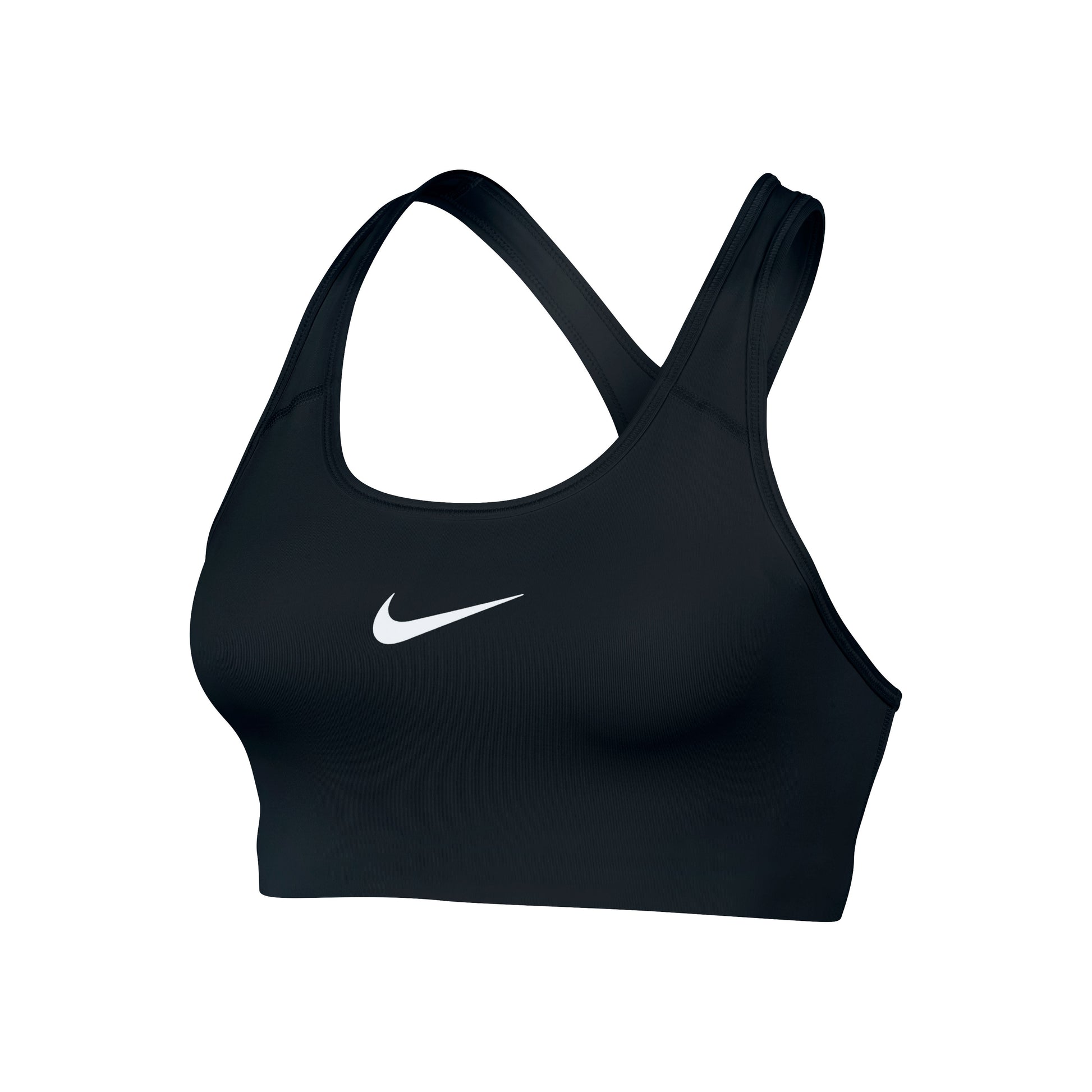 Nike Swoosh Sport-behå Damer - svart, vit