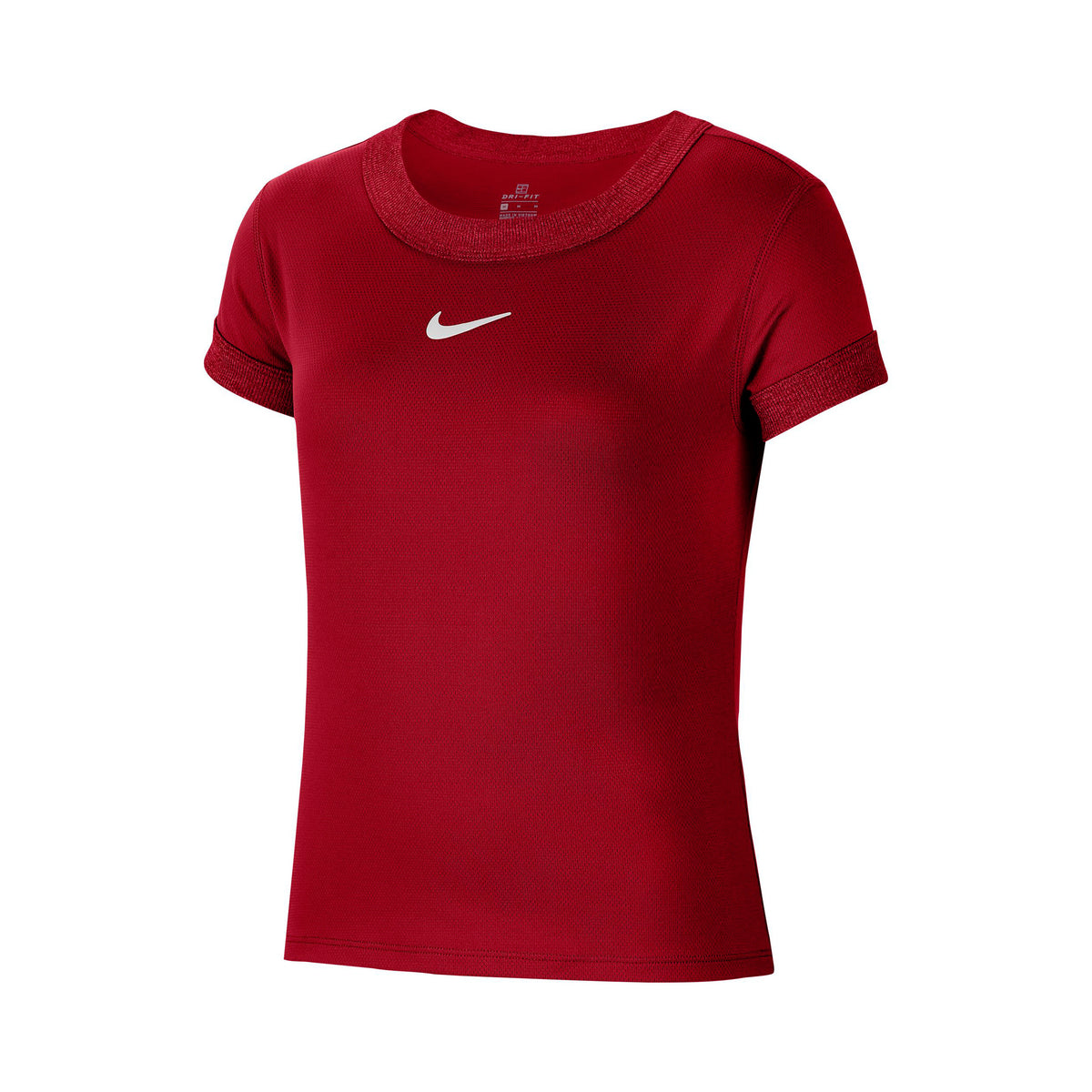 Nike Court Dry  T-shirt Flickor - mörkröd,