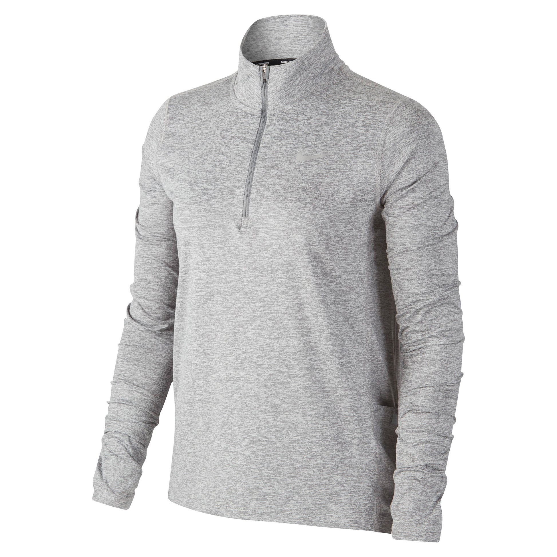 Nike Element Half-Zip Running Långärmat Damer - ljusgrå, silver