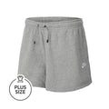 Plus Size Shorts Damer - ljusgrå,
