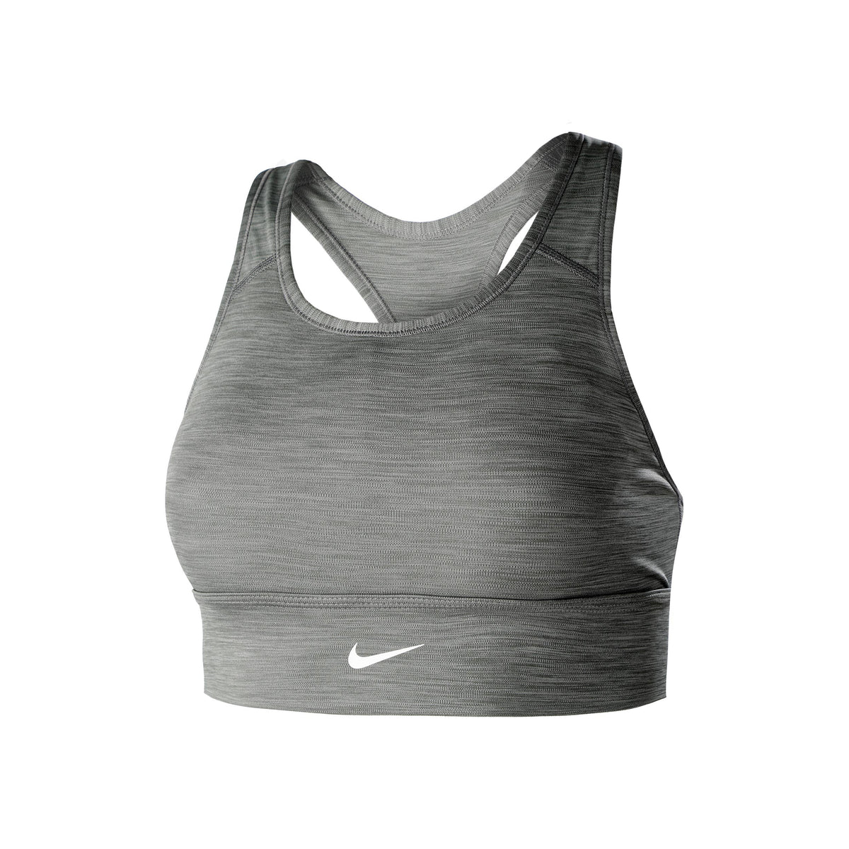 Nike Swoosh Long Line Sport-behå Damer - grå, vit
