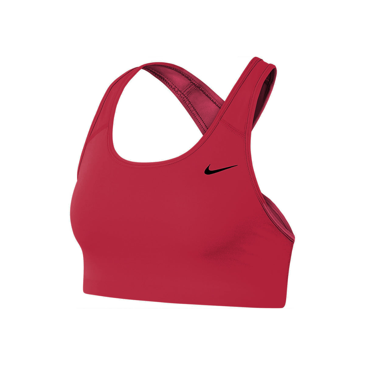 Nike Dri-Fit Swoosh Sport-behå Damer - röd, svart