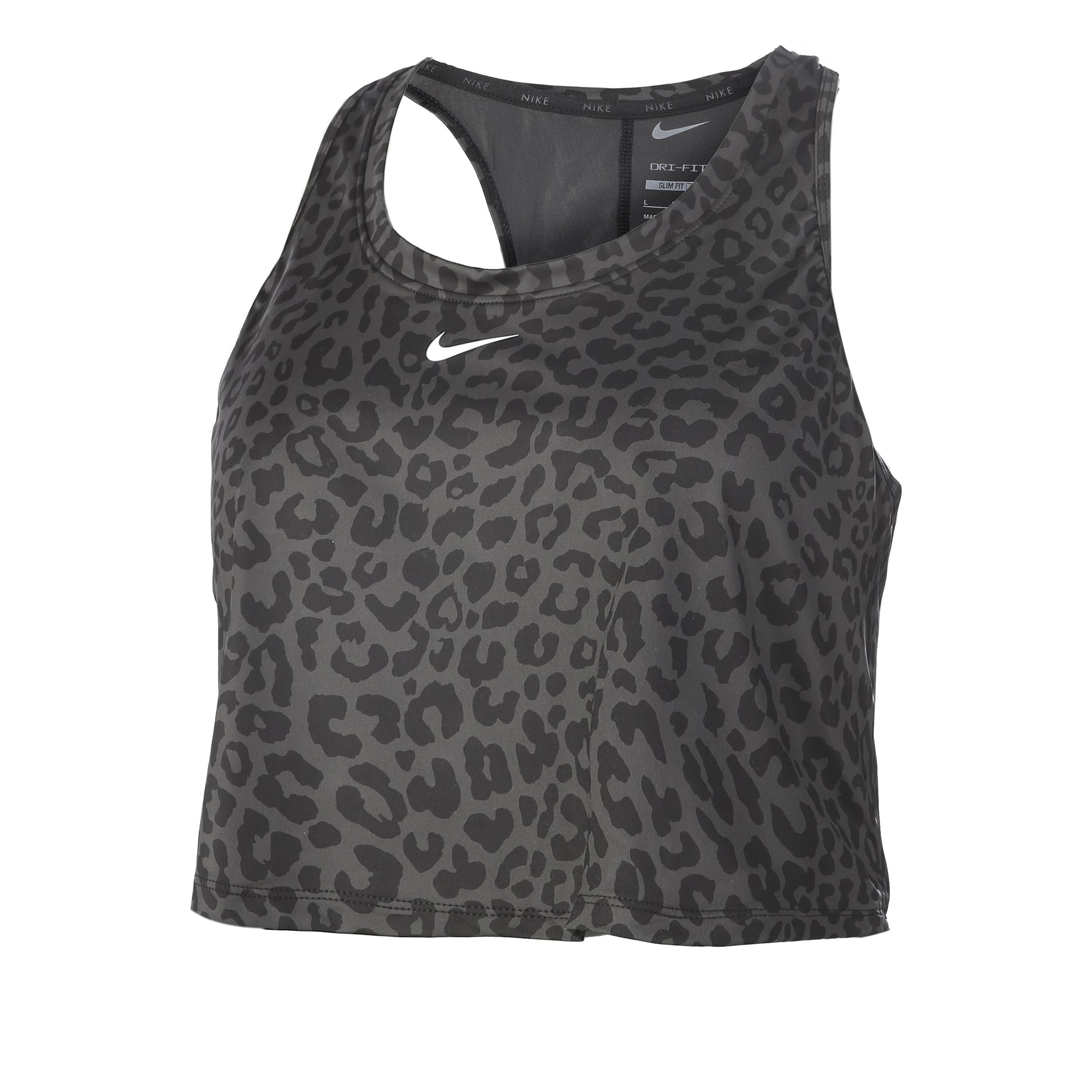 Nike Dri-Fit One Slim Leopard Linne Damer - grå, svart