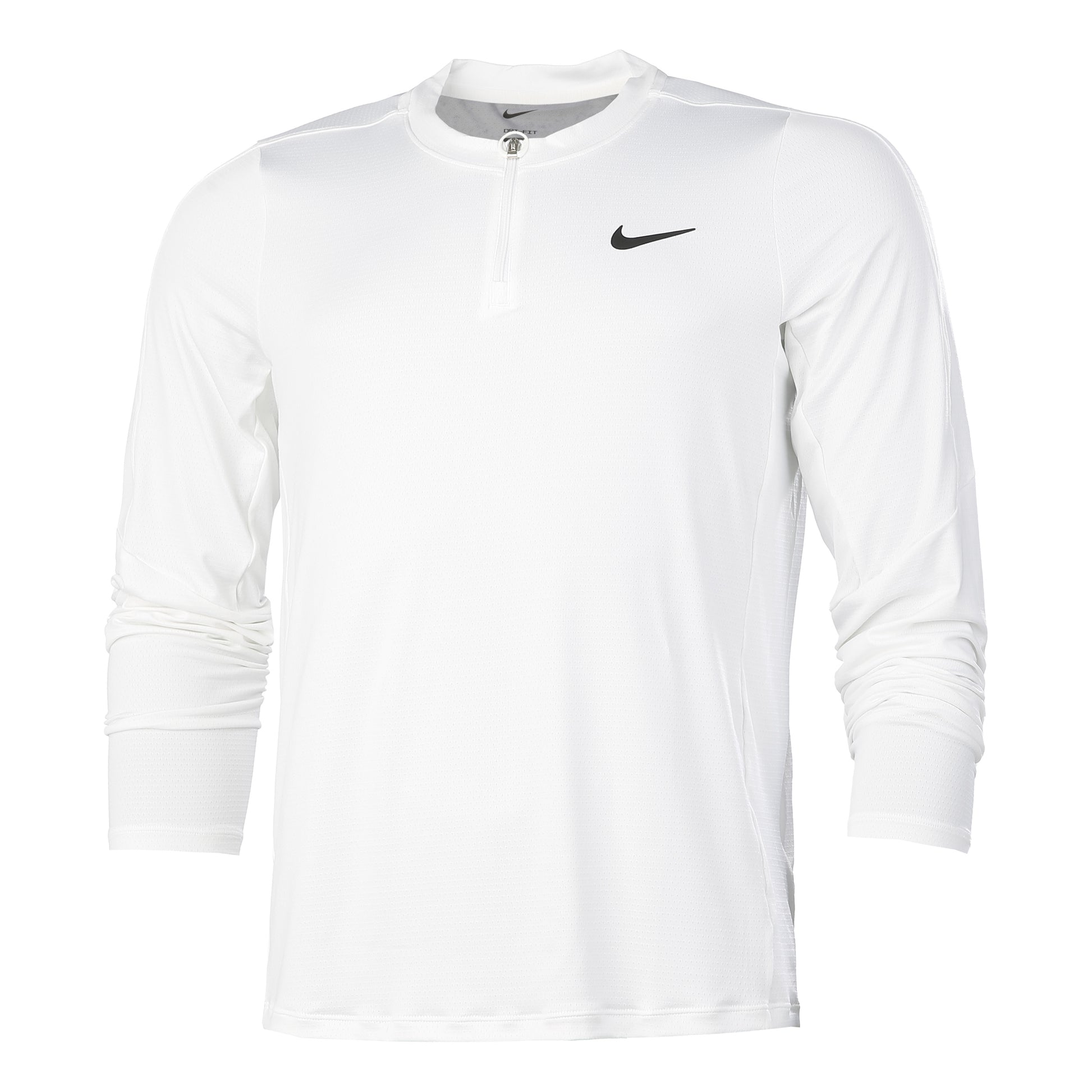 Nike Court Dri-Fit Half-Zip Långärmat Herrar - vit,