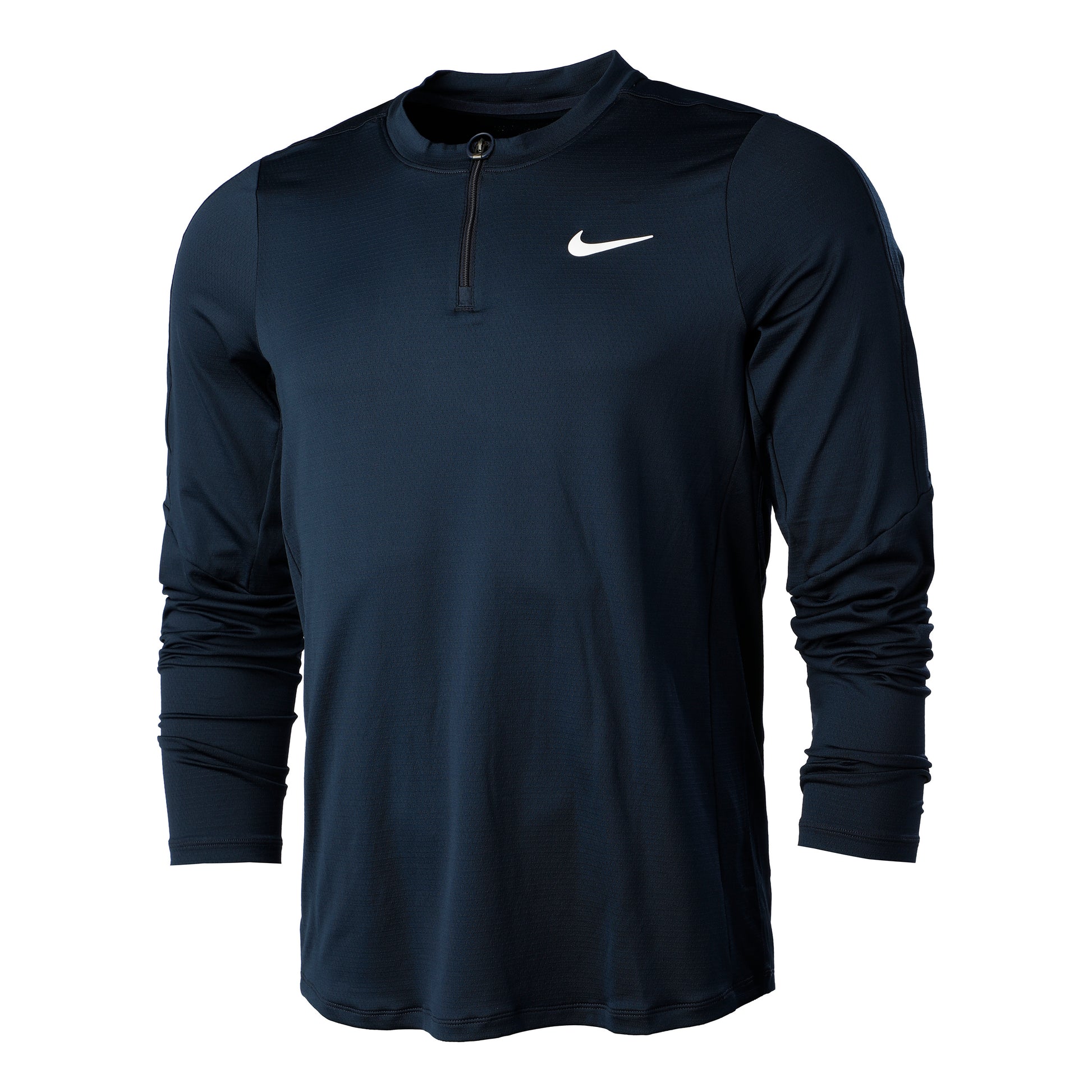 Nike Court Dri-Fit Half-Zip Långärmat Herrar - mörkblå,