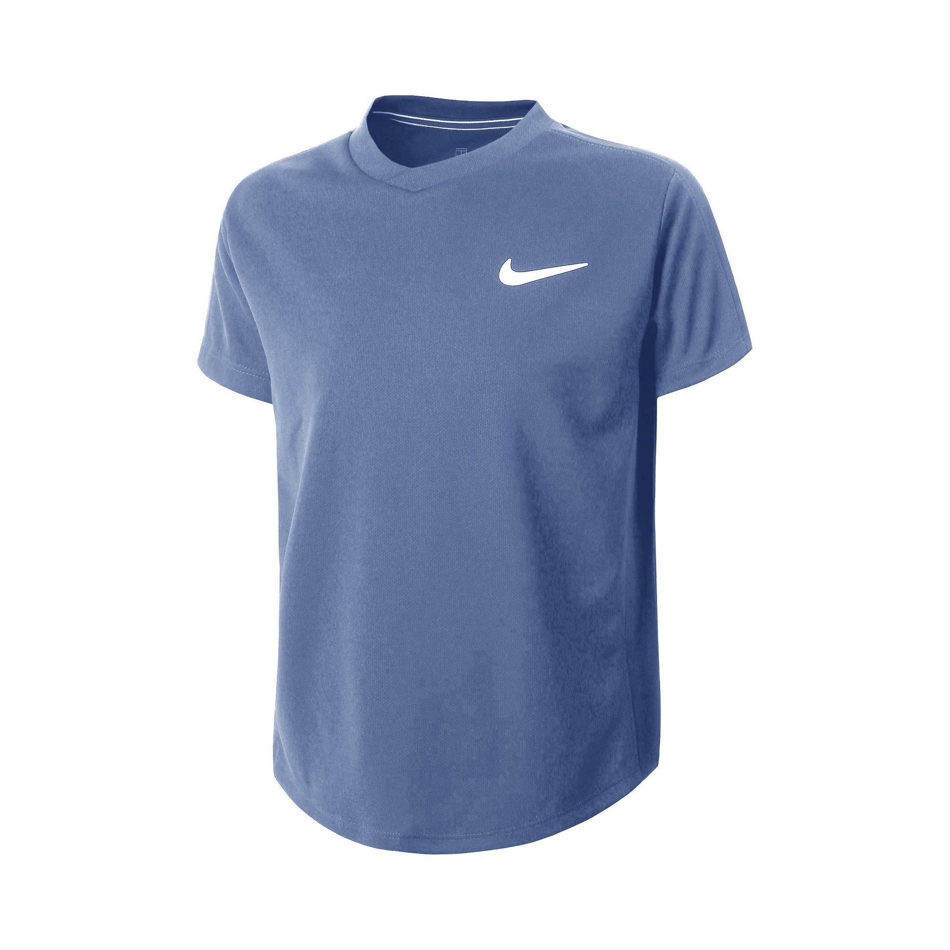 Nike Court Dri-Fit T-shirt Pojkar - blågrå, vit