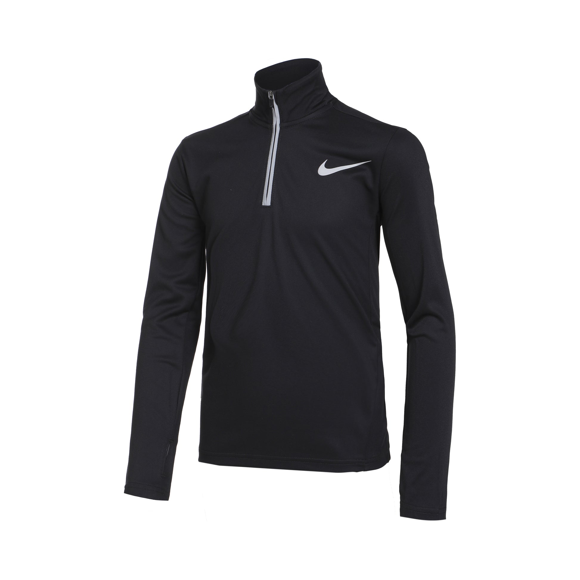 Nike Dri-Fit Poly+ 1/4 Zip Långärmat Pojkar - svart,
