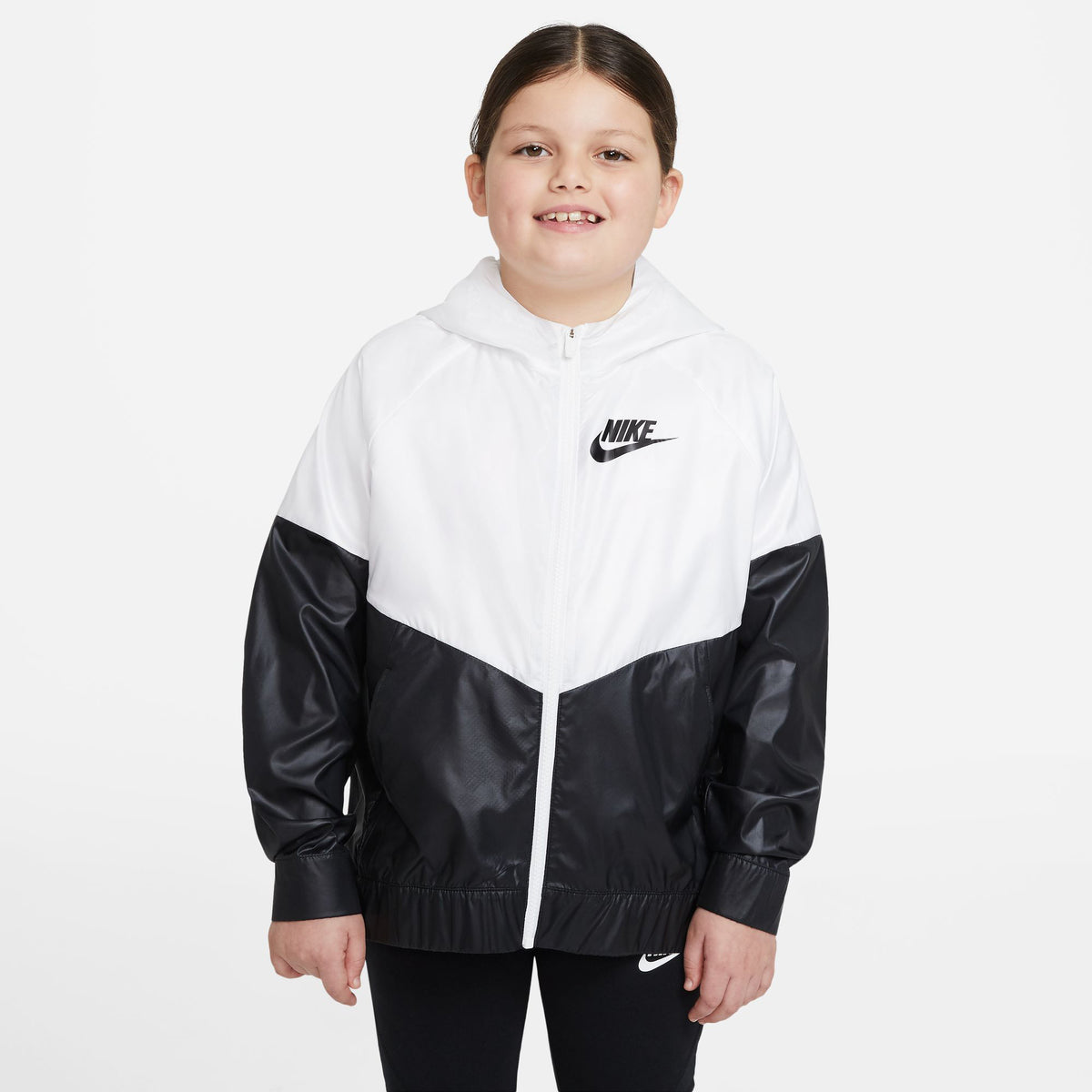 Nike Windrunner Träningsjacka Flickor-vit, svart