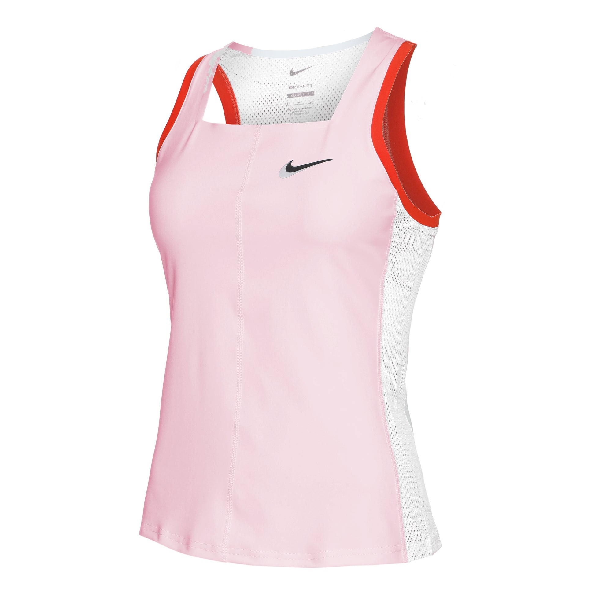 Nike Court Dri-Fit Slam Linne Damer - rosa, vit