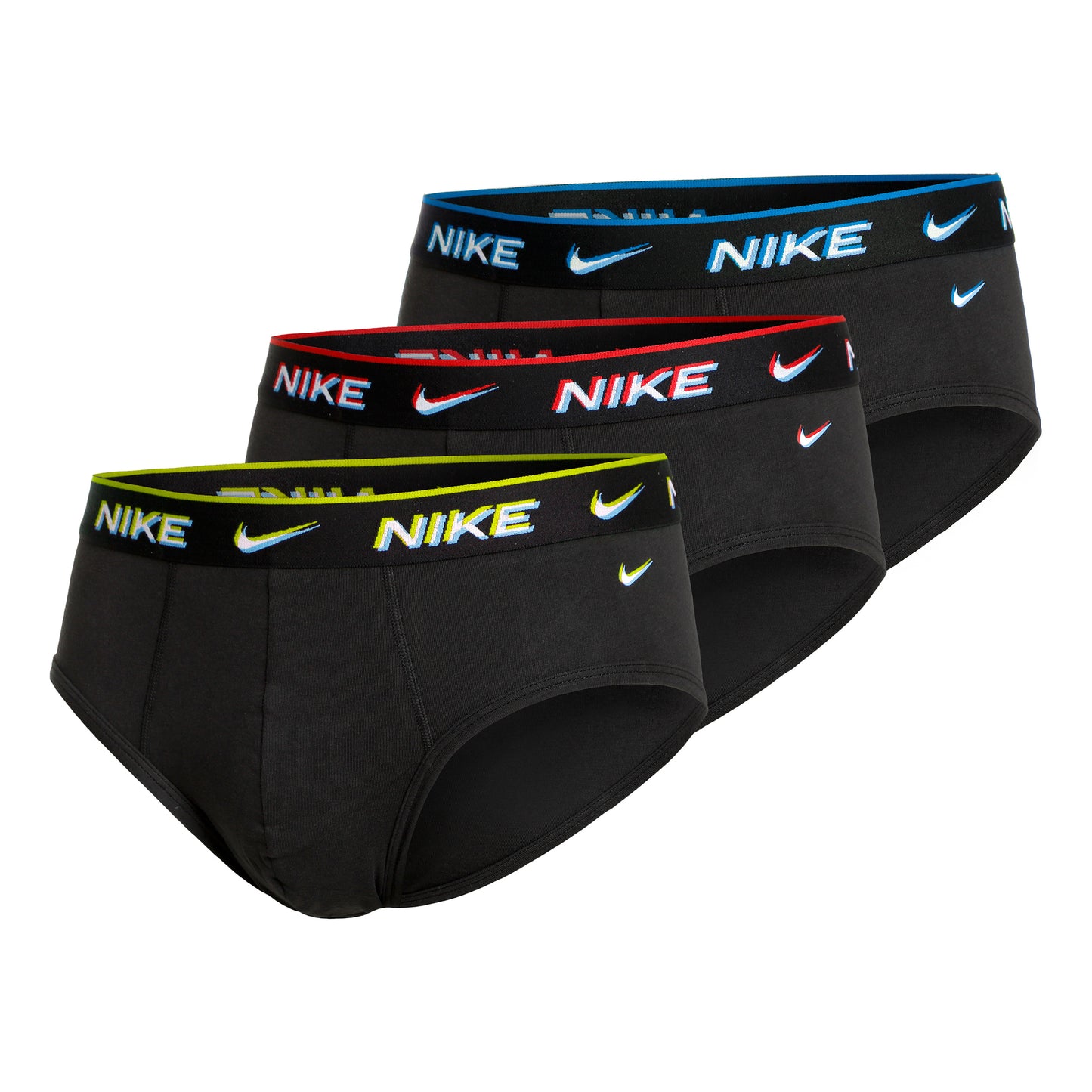 Nike Everyday Cotton Stretch Brief Trosa 3-pack Herrar - svart, flerfärgad