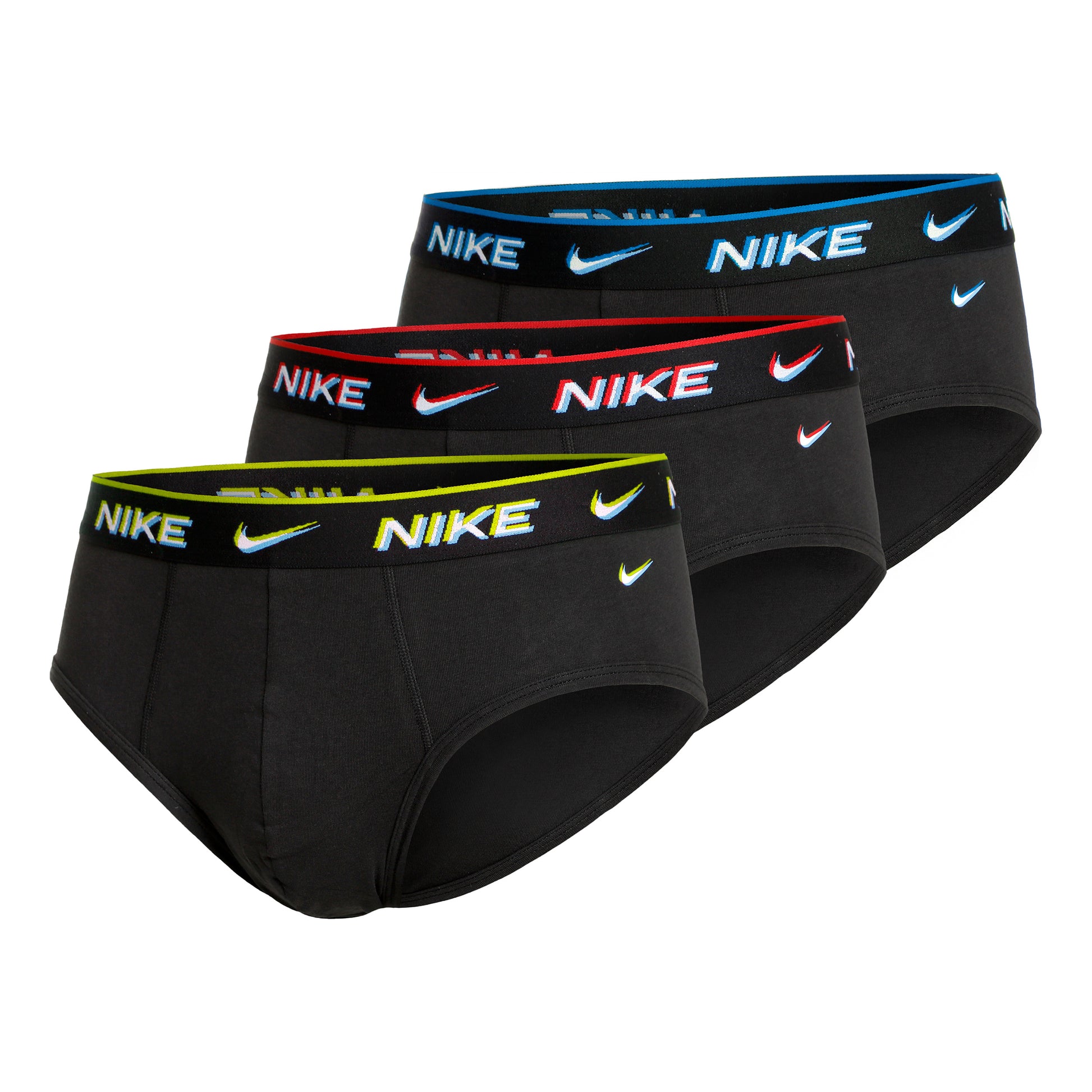 Nike Everyday Cotton Stretch Brief Trosa 3-pack Herrar - svart, flerfärgad