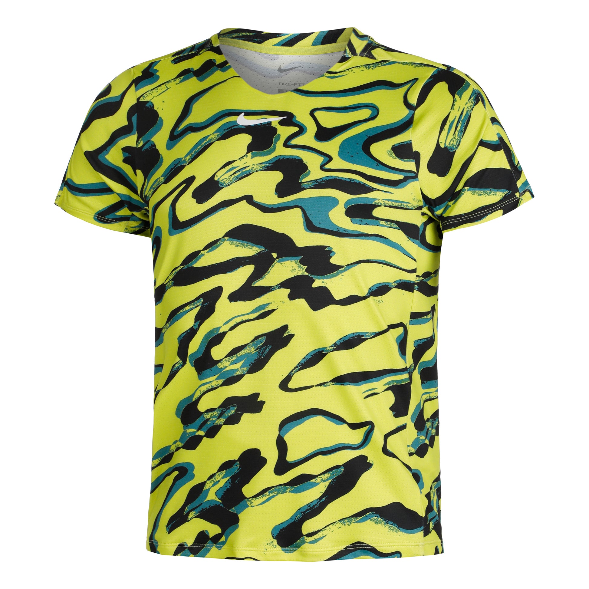 Nike Dri-Fit Court Print T-shirt Herrar - lime, flerfärgad