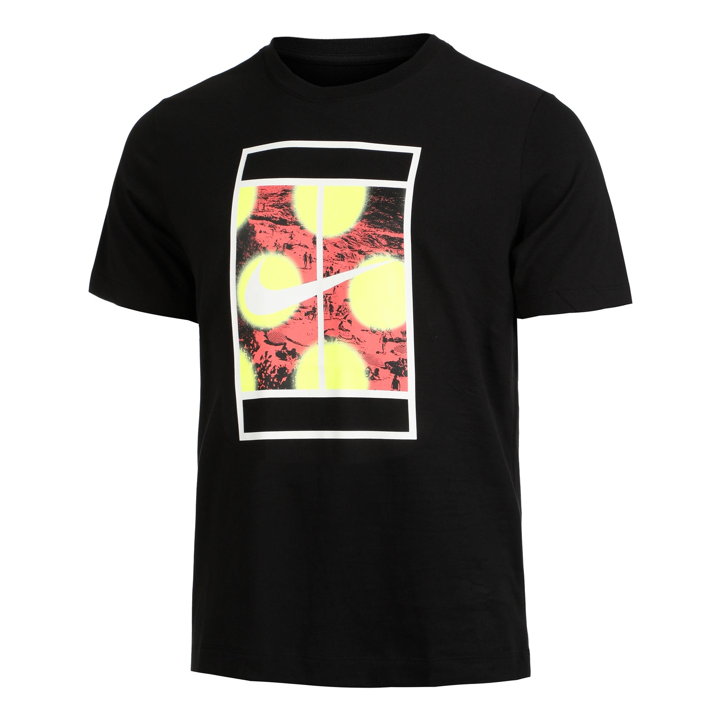 Nike Court Heritage RG T-shirt Herrar - svart, flerfärgad