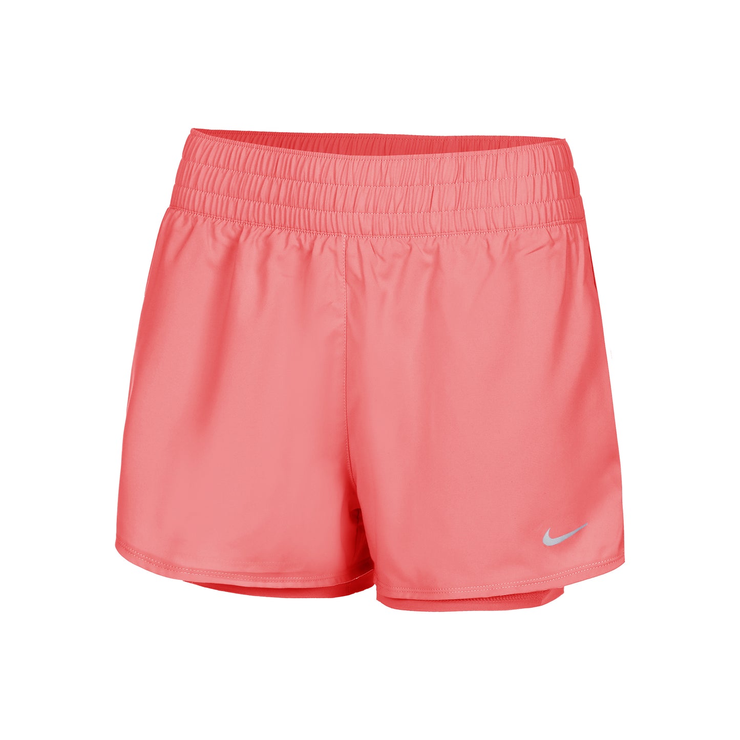 Nike Dri-Fit One High Rise 2in1 3in Shorts Damer - korall