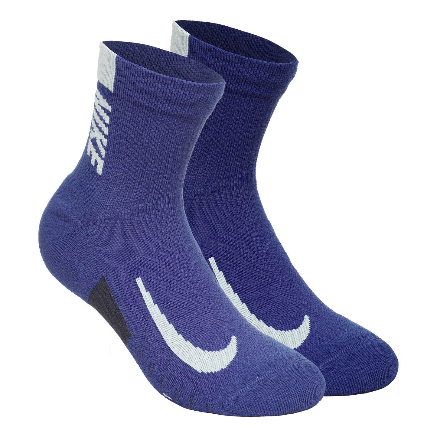 Nike Dri-Fit Multiplier No-Show Socks Löparsockor 2-pack Unisex - lila, blå