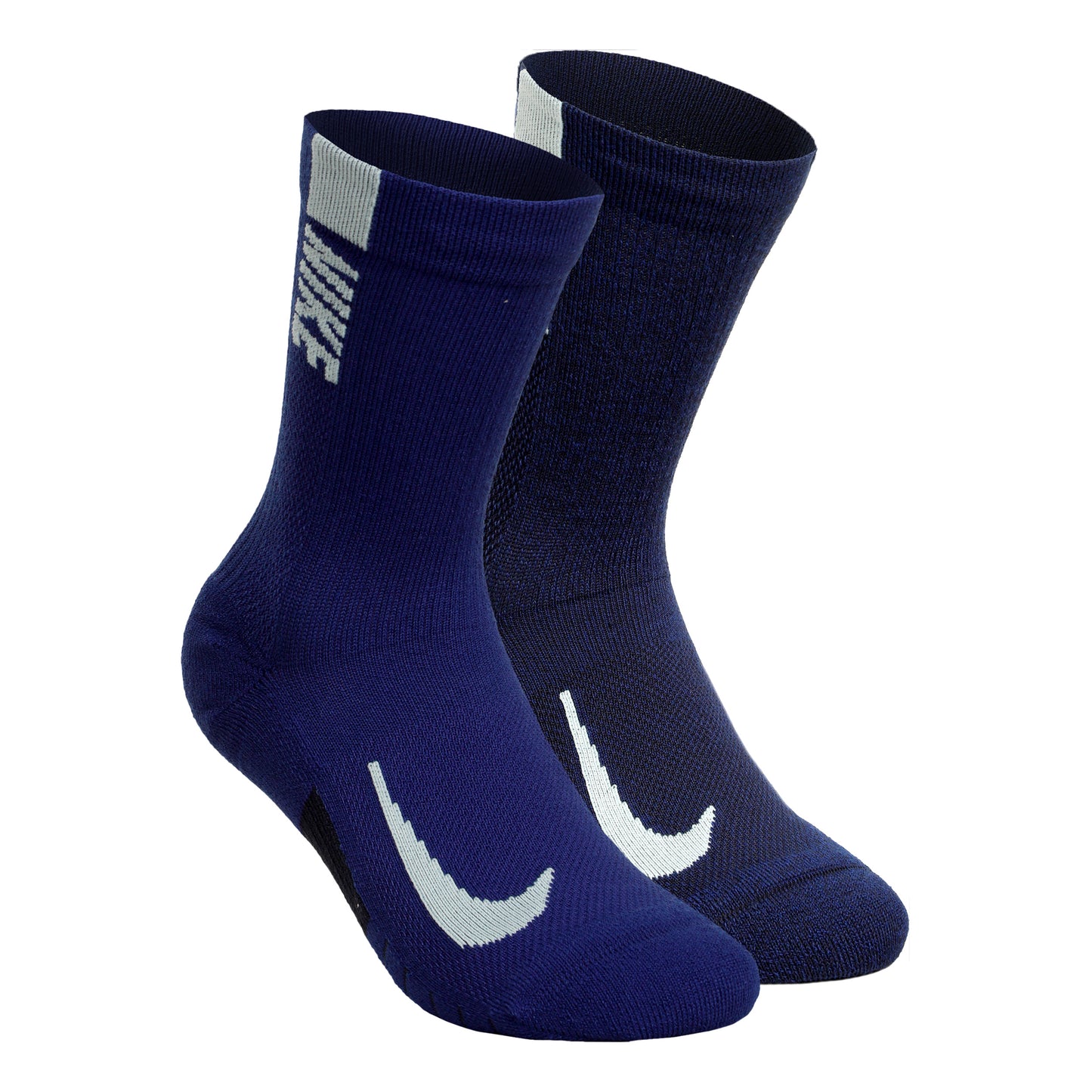 Nike Dri-Fit Multiplier Crew Sportstrumpor 2-pack Unisex - blå, svart