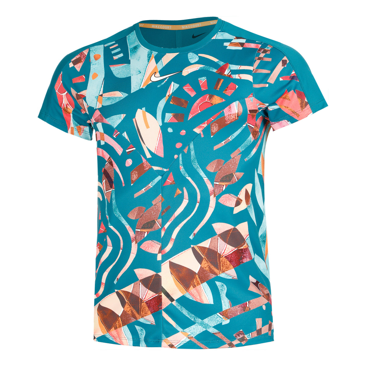 Nike Dri-Fit Court Slam T-shirt Herrar - turkos, flerfärgad