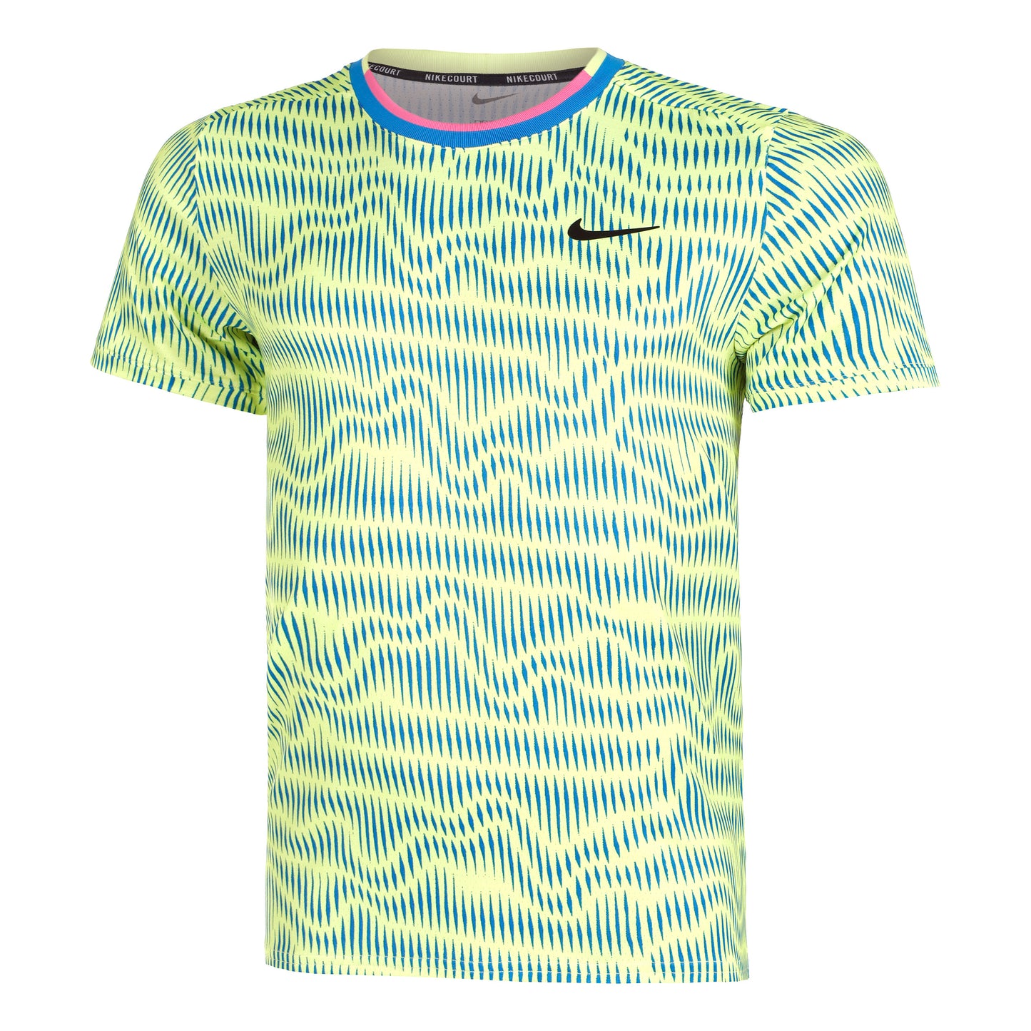 Nike Court Dri-Fit Advantage Print T-shirt Herrar - citrongul, blå