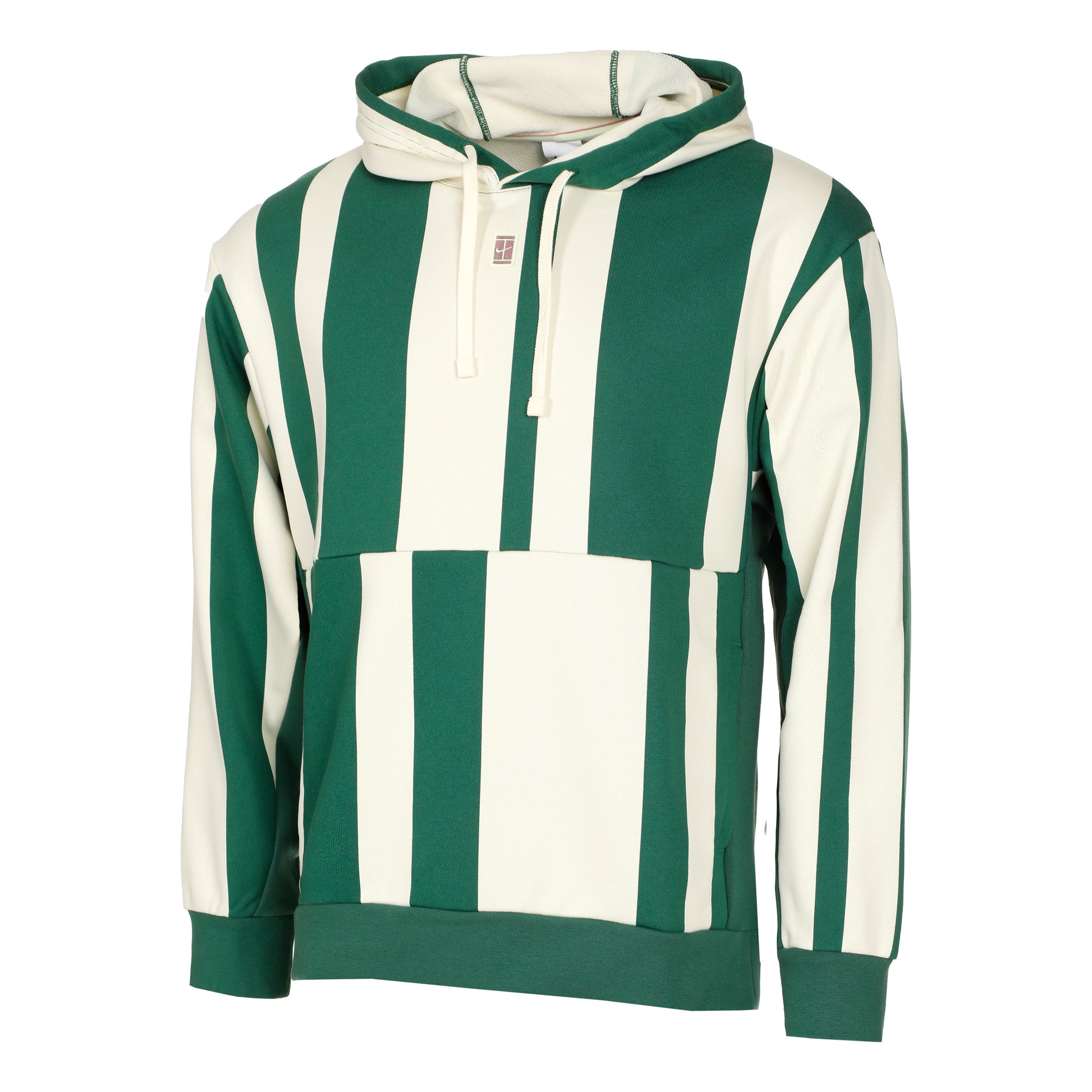 Nike Court Dri-Fit Heritage Fleece Huvtröja Herrar - grön, creme