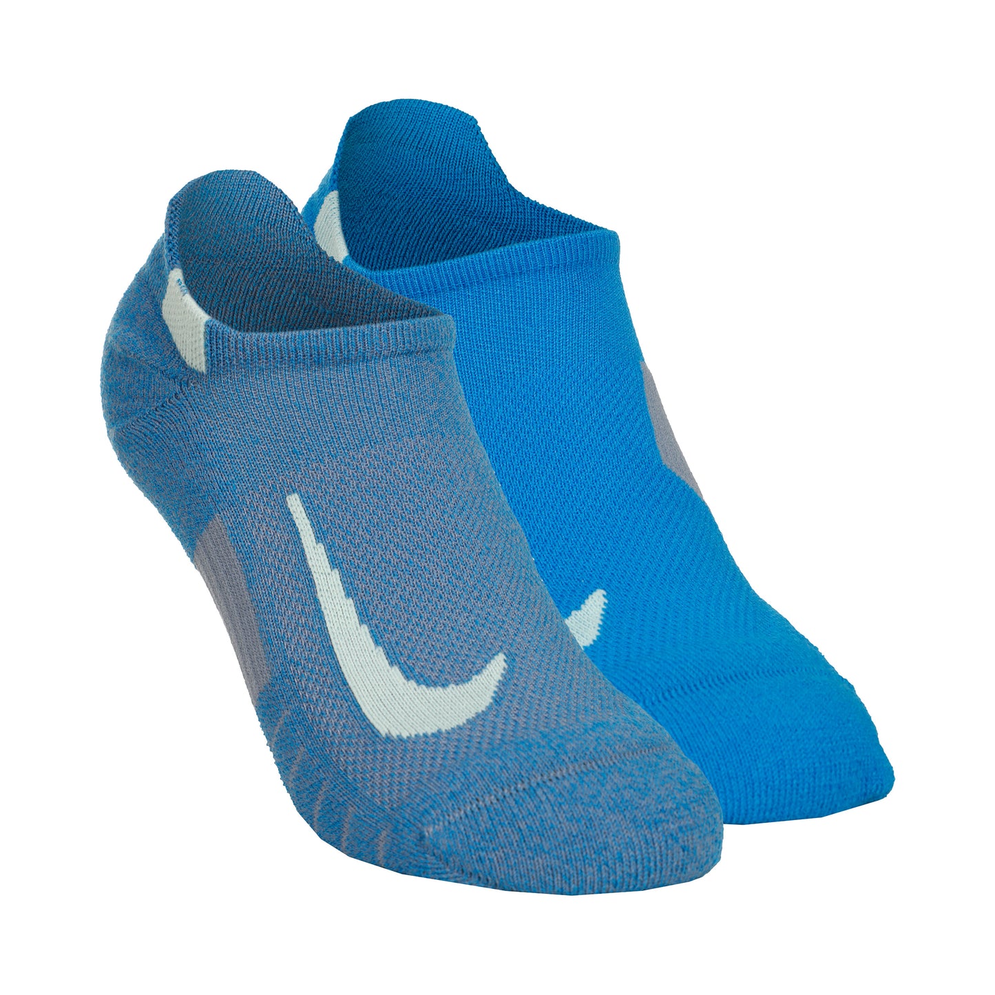 Nike Dri-Fit Multiplier No-Show Socks Löparsockor 2-pack Unisex - blå,