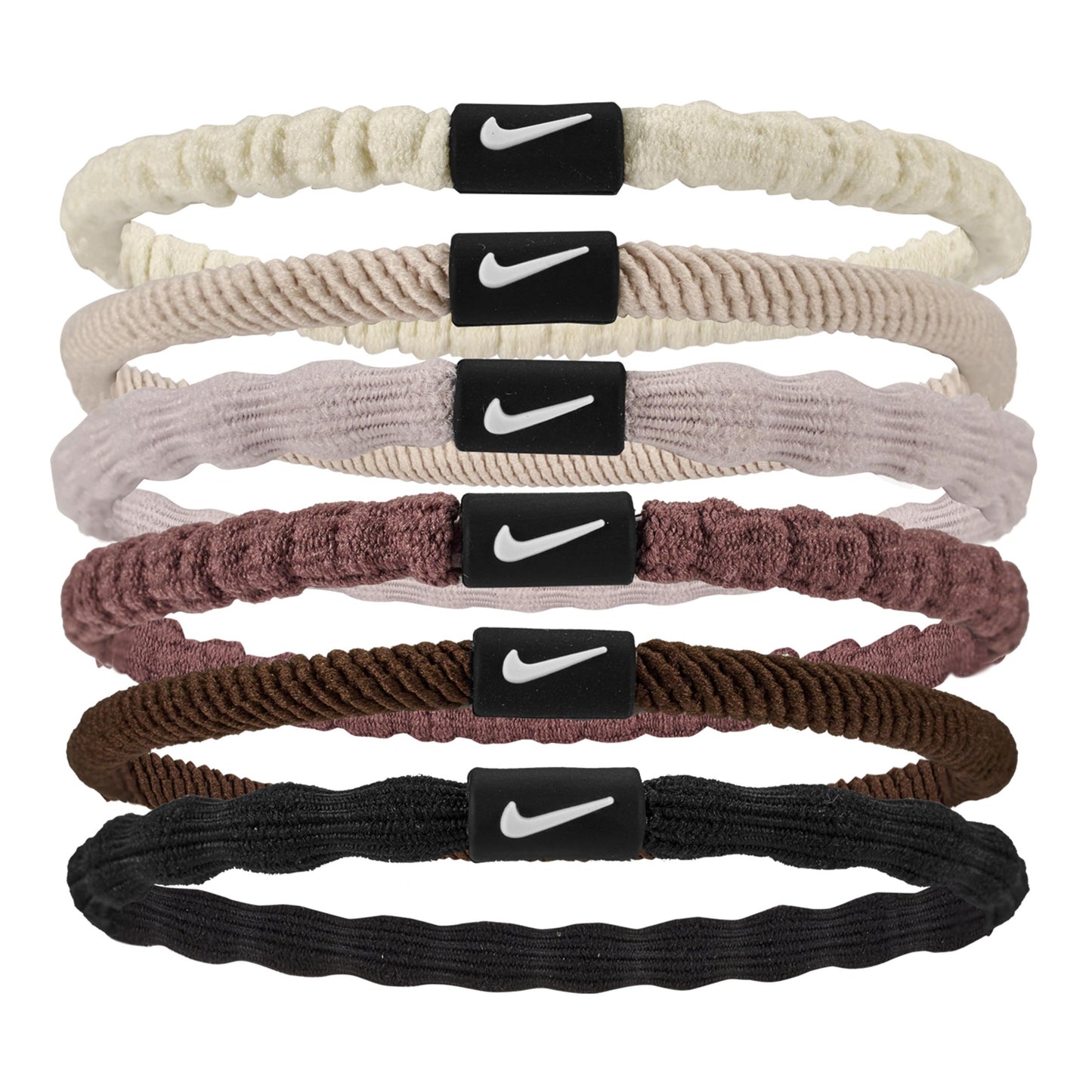 Nike Flex Hair Tie Hårband 6-pack Unisex - creme, svart
