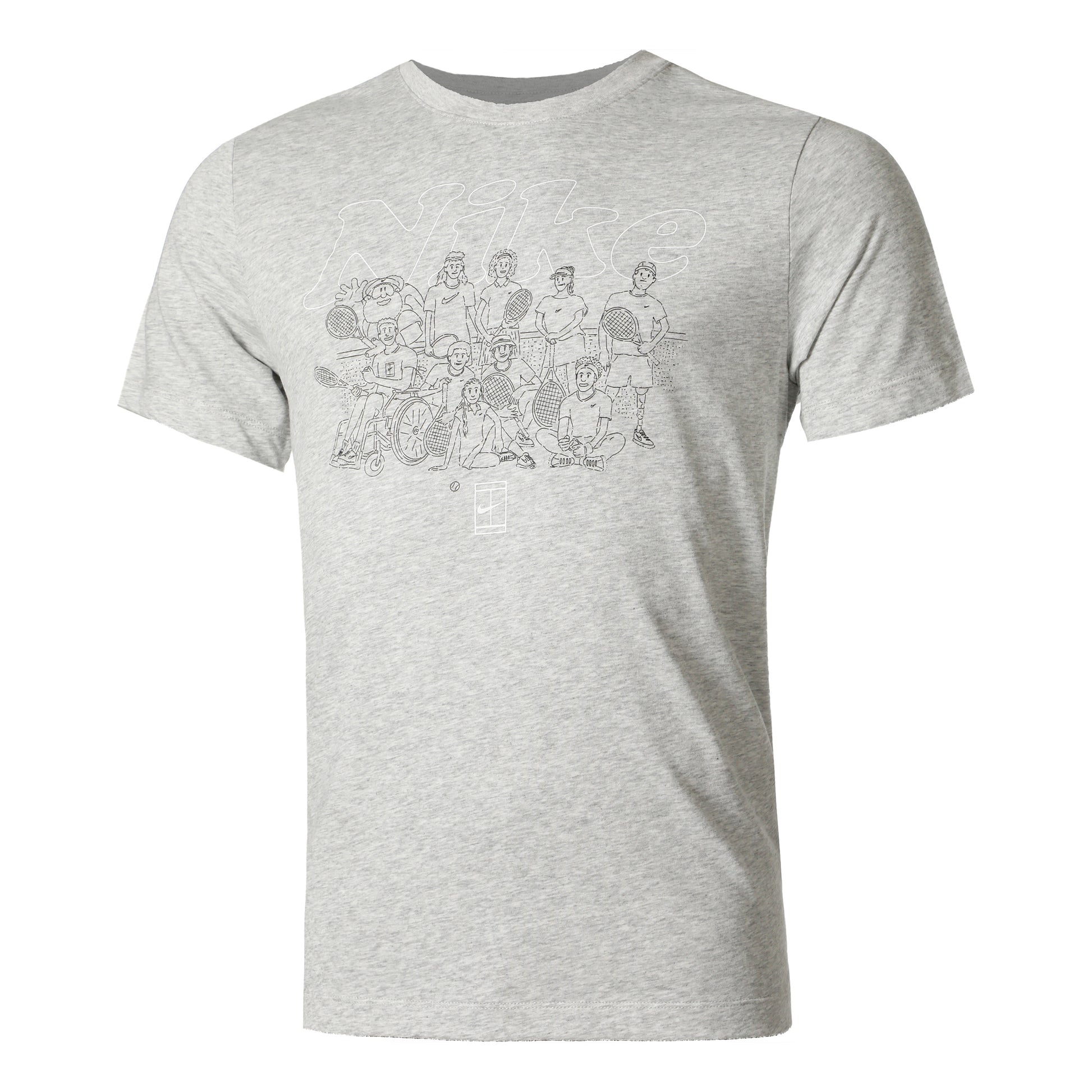 Nike Dri-Fit Court Club OC T-shirt Herrar - grå,
