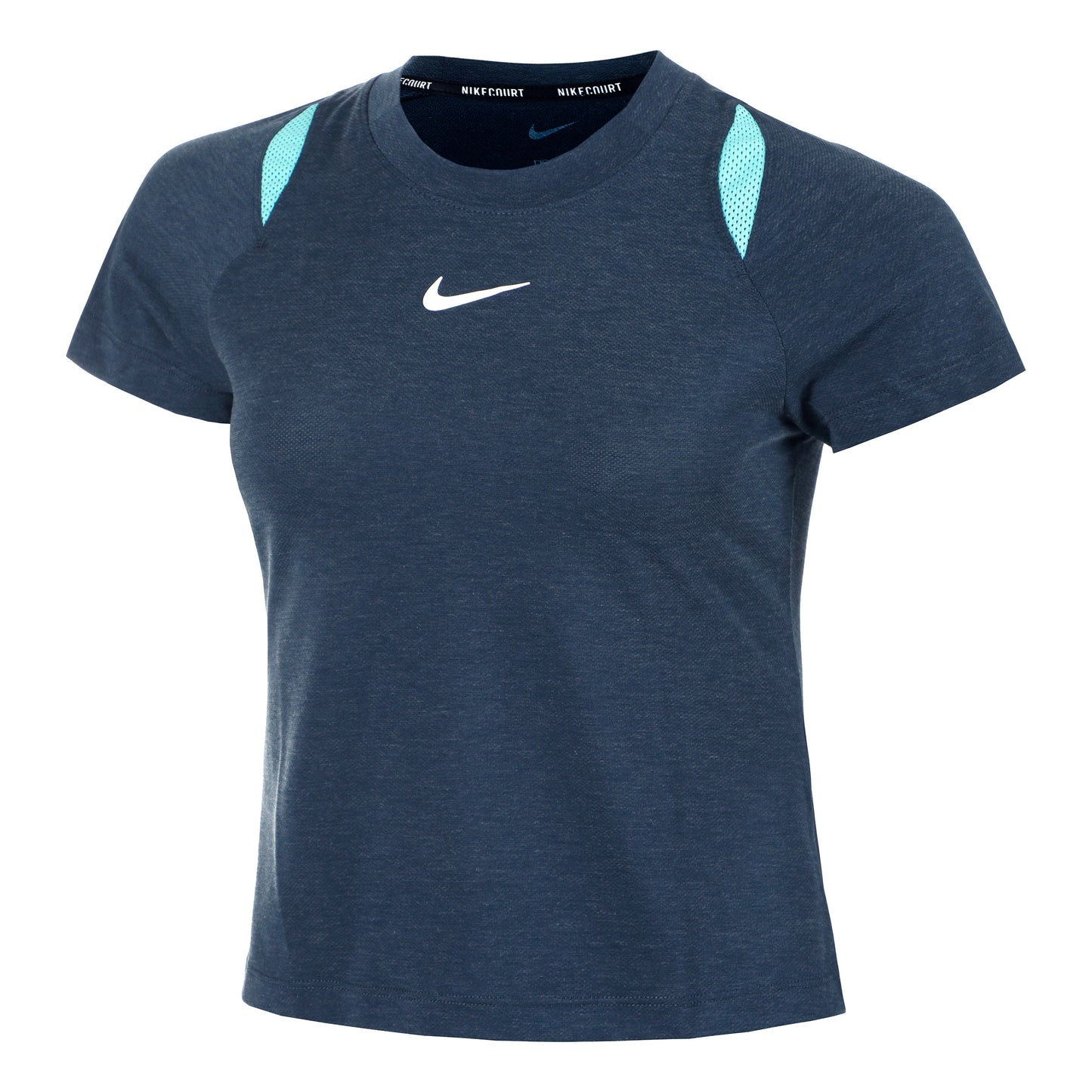 Nike Court Dri-Fit Advantage T-shirt Damer - mörkblå, turkos
