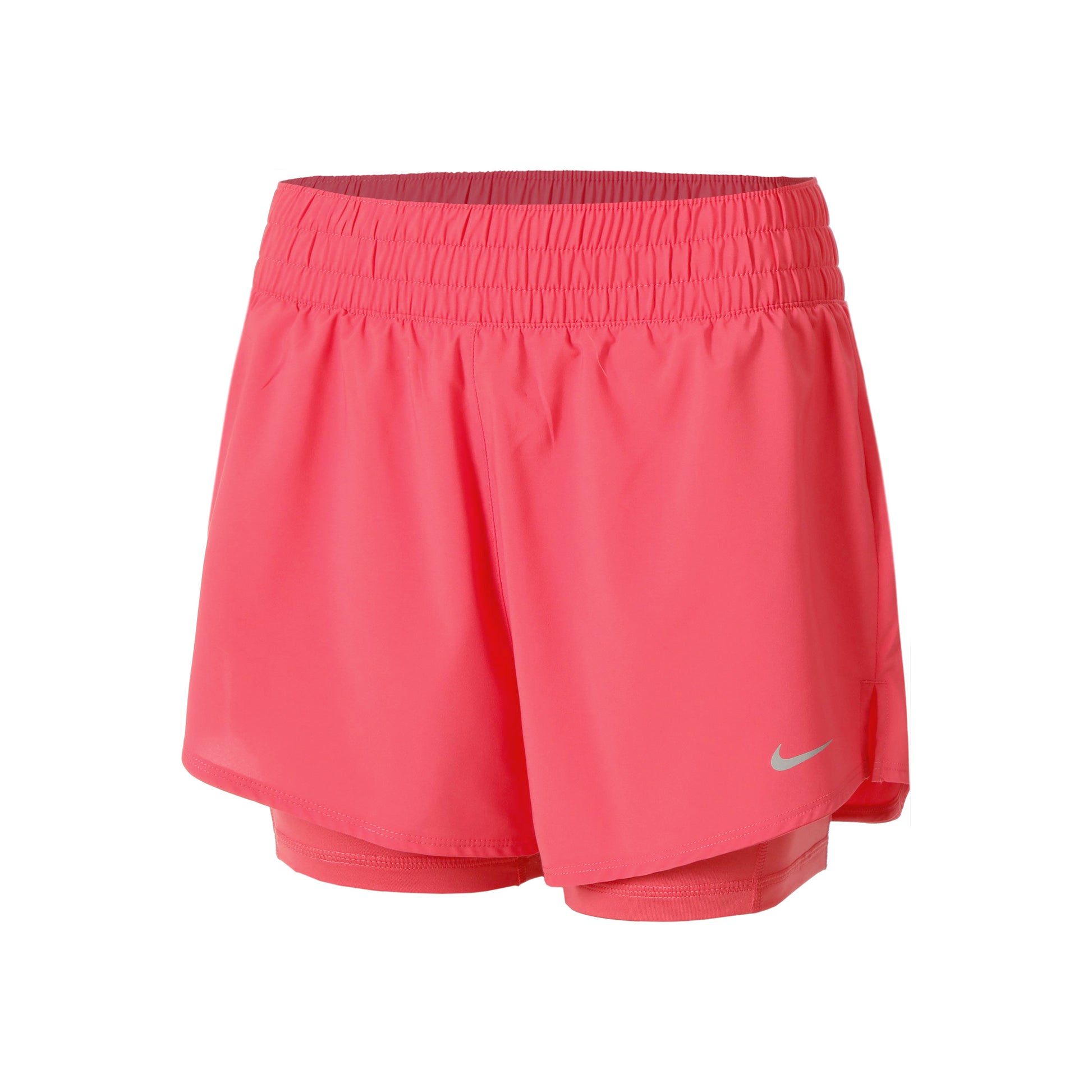 Nike Dri-Fit One High Rise 2in1 3in Shorts Damer - rosa