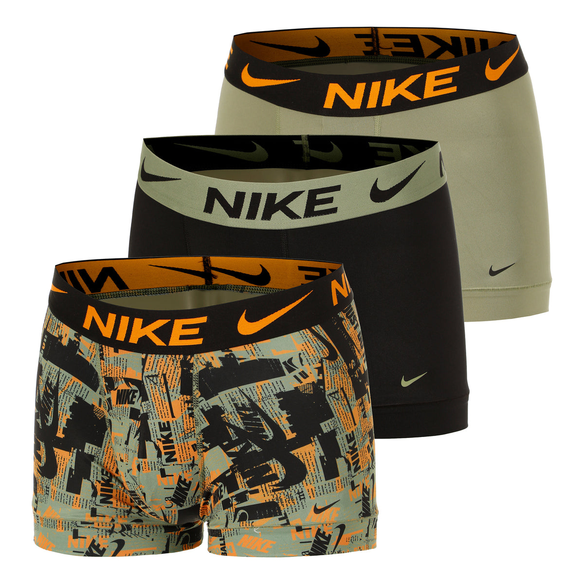 Nike Essential Micro Boxershorts 3-pack Herrar - oliv, svart