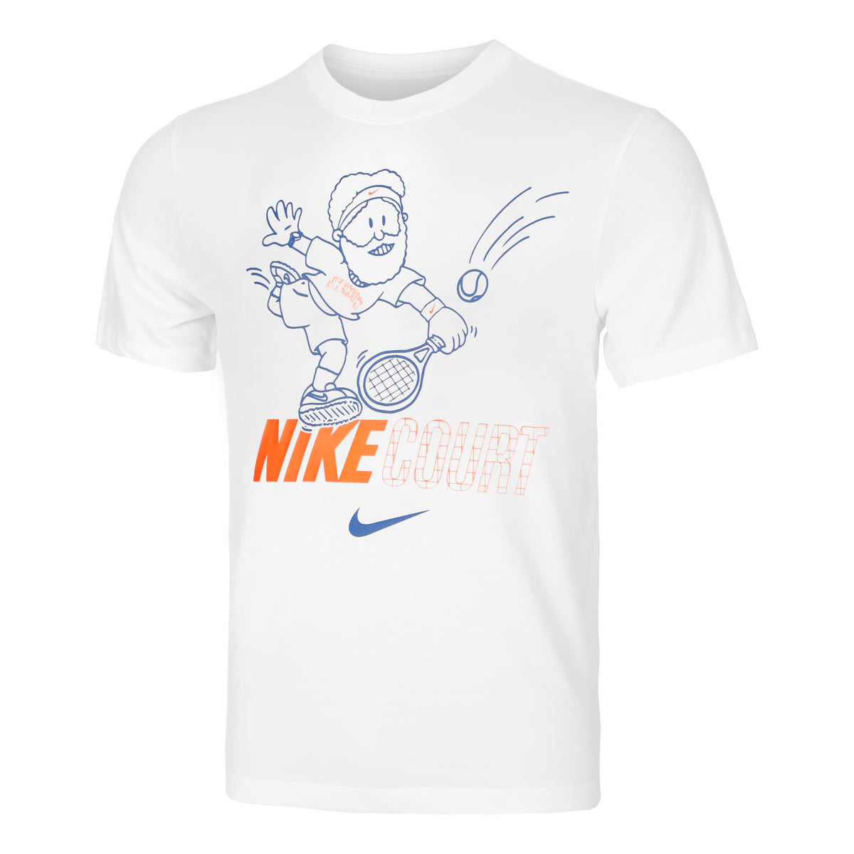 Nike Court Dri-Fit T-shirt Herrar-Vit,Flerfärgad