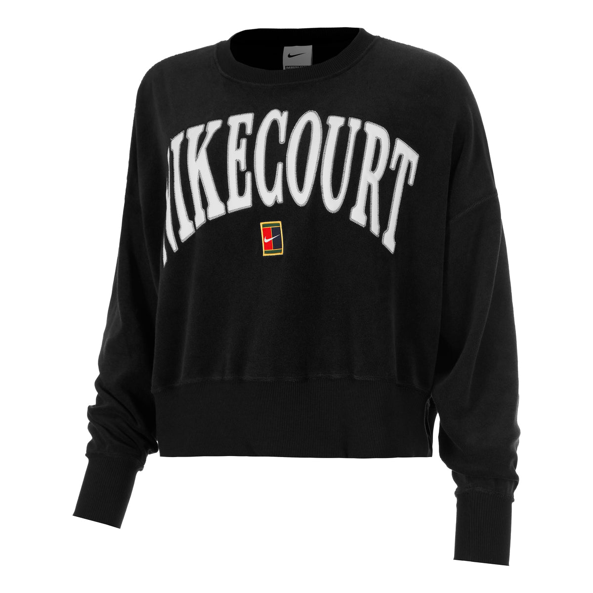 Nike Court Heritage Fleece GFX Crew Tröja Damer-Svart