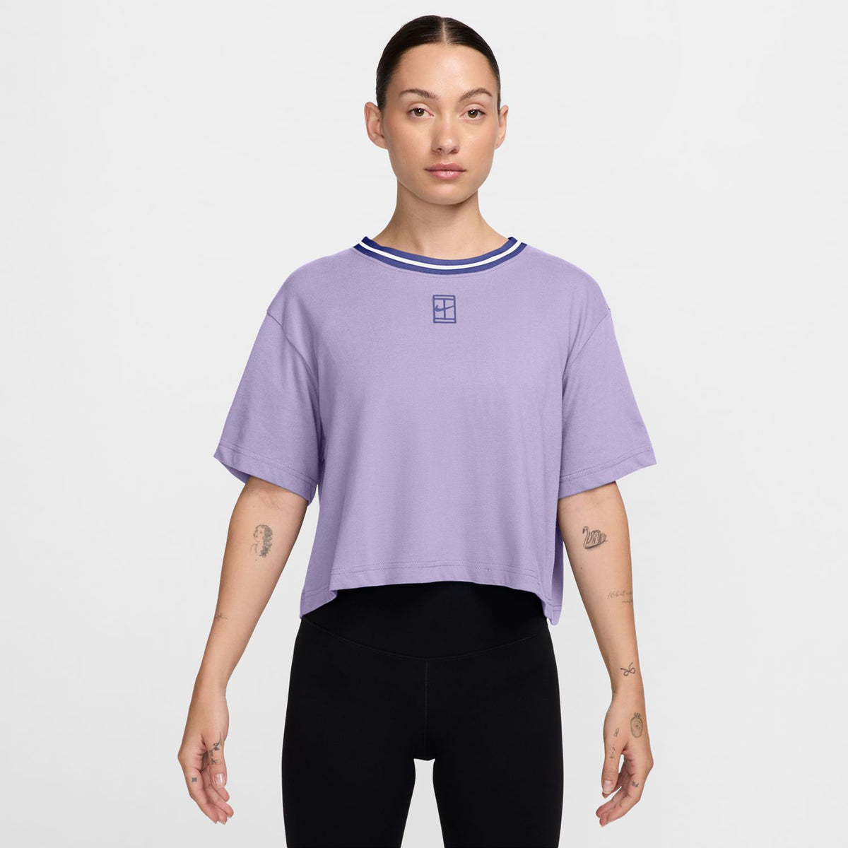 Nike Dri-FIT Heritage Crop T-shirt Damer - lila,
