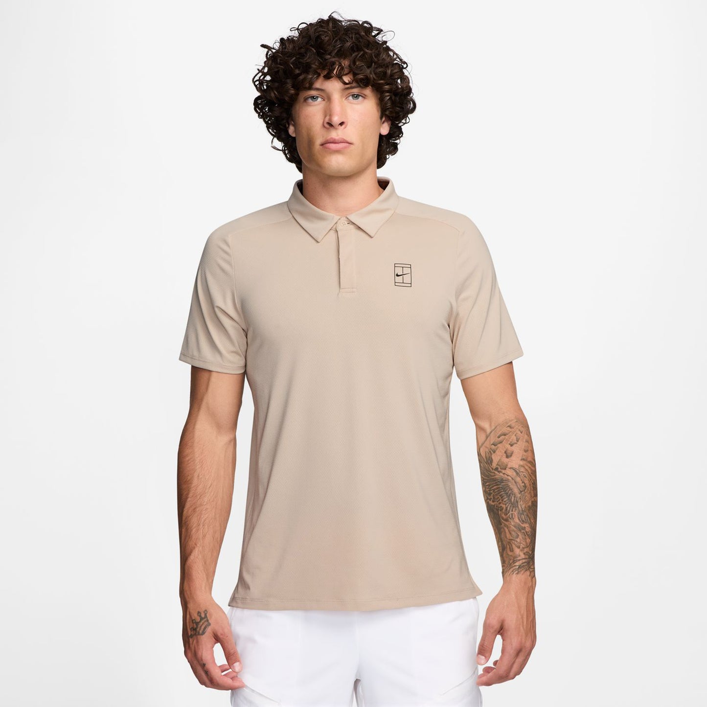 Nike Court Dri-FIT Advantage Polo Herrar-Beige