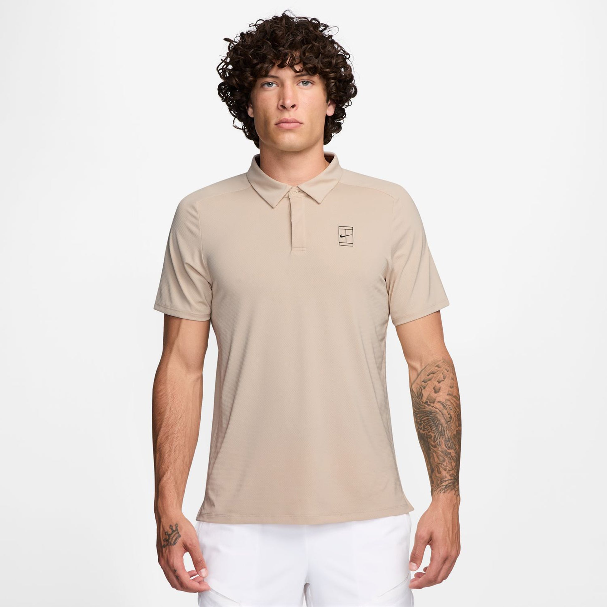 Nike Court Dri-FIT Advantage Polo Herrar-Beige