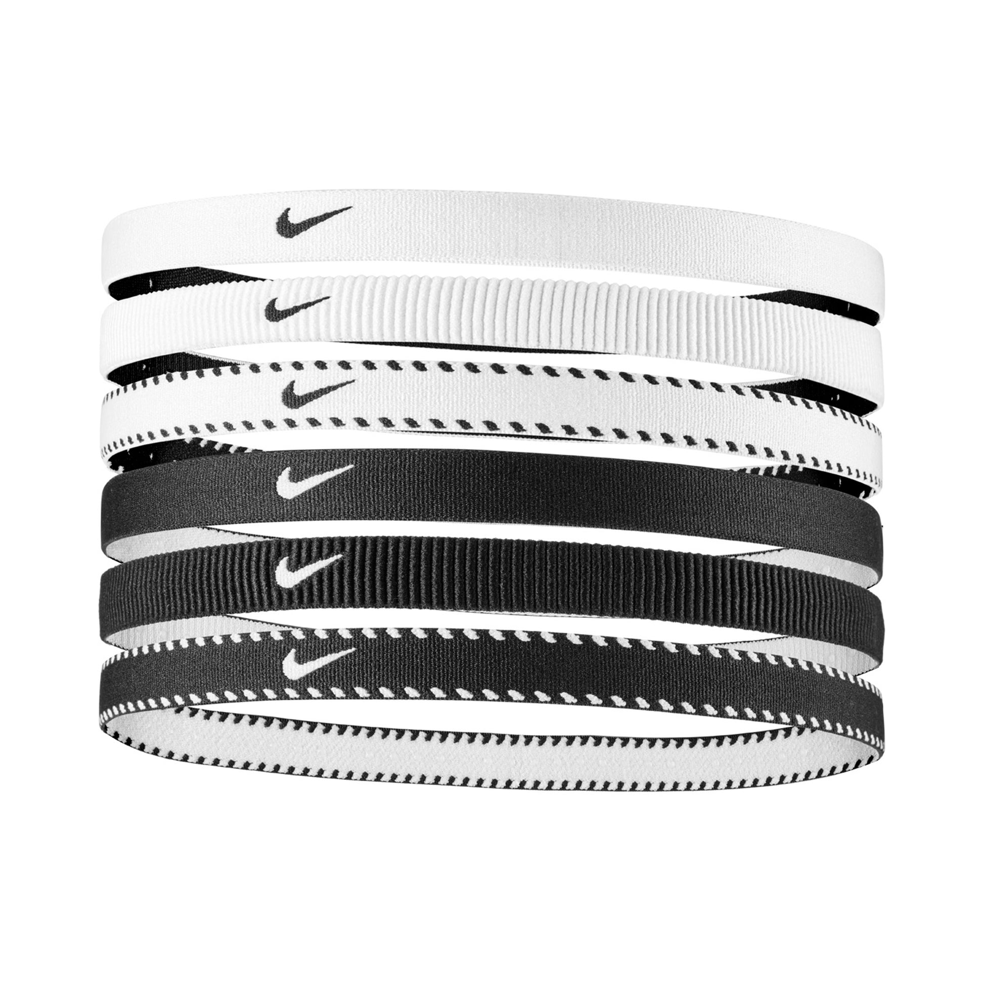 Nike Nike Flex Classic Hårband 6-pack-Vit,Svart
